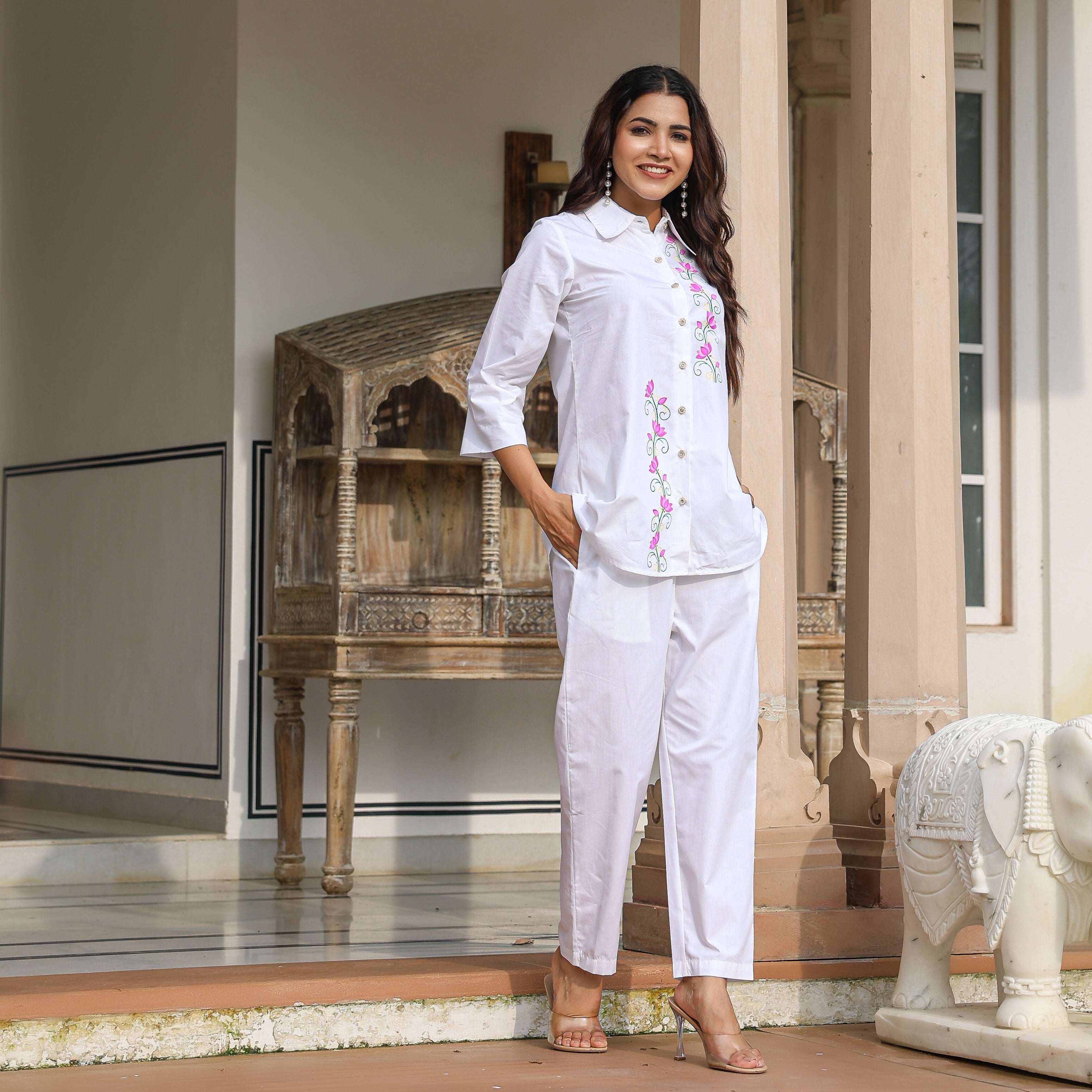 Alyssa Cotton Hand Painted Co-Ord Set