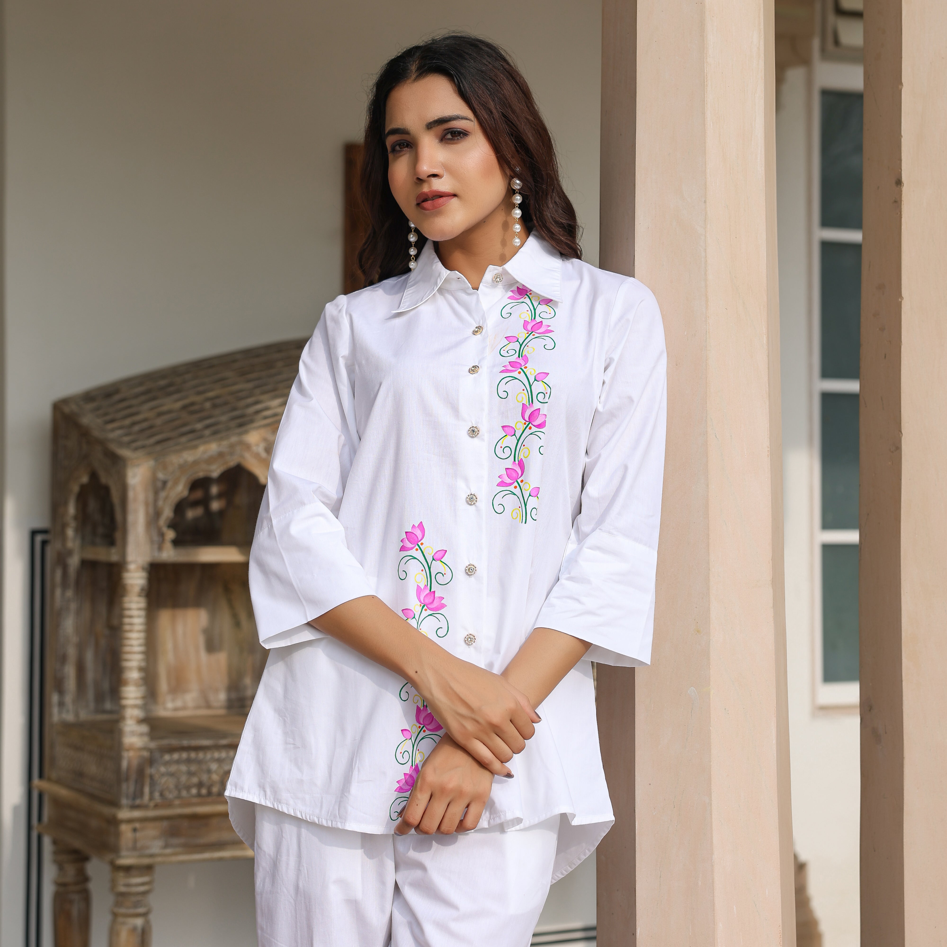 Alyssa Cotton Hand Painted Co-Ord Set