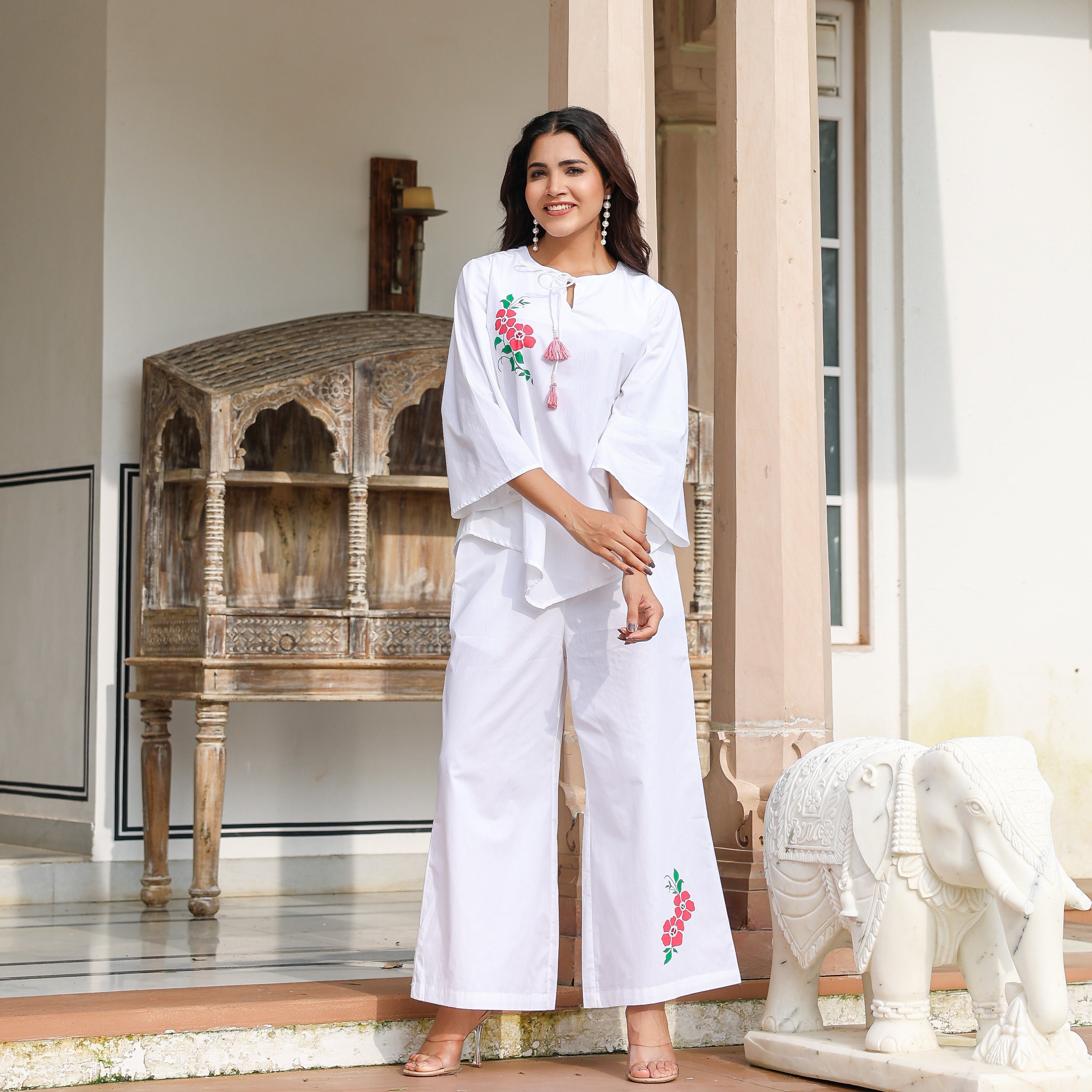 Karen Cotton Hand Painted Co-Ord Set