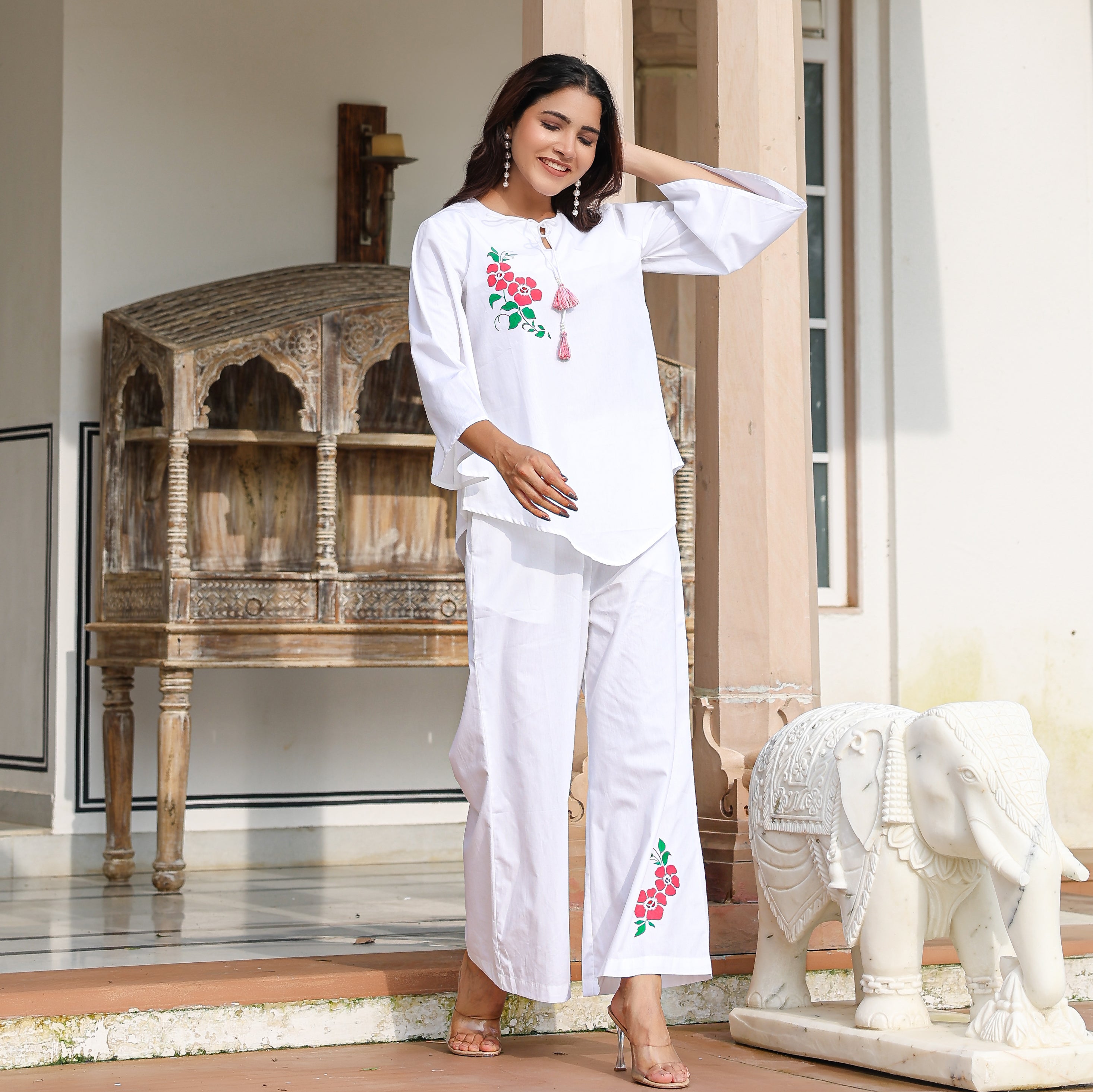 Karen Cotton Hand Painted Co-Ord Set