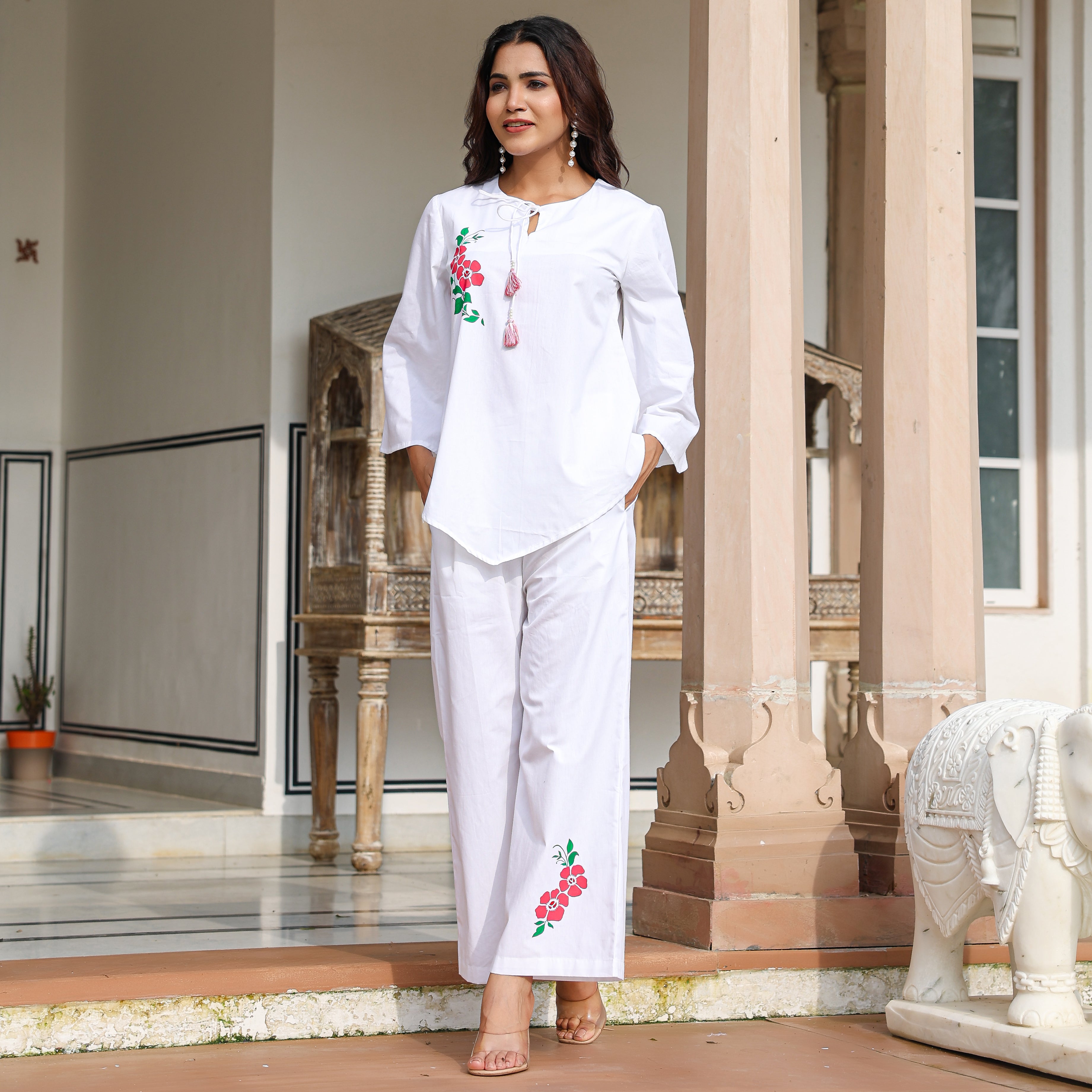 Karen Cotton Hand Painted Co-Ord Set