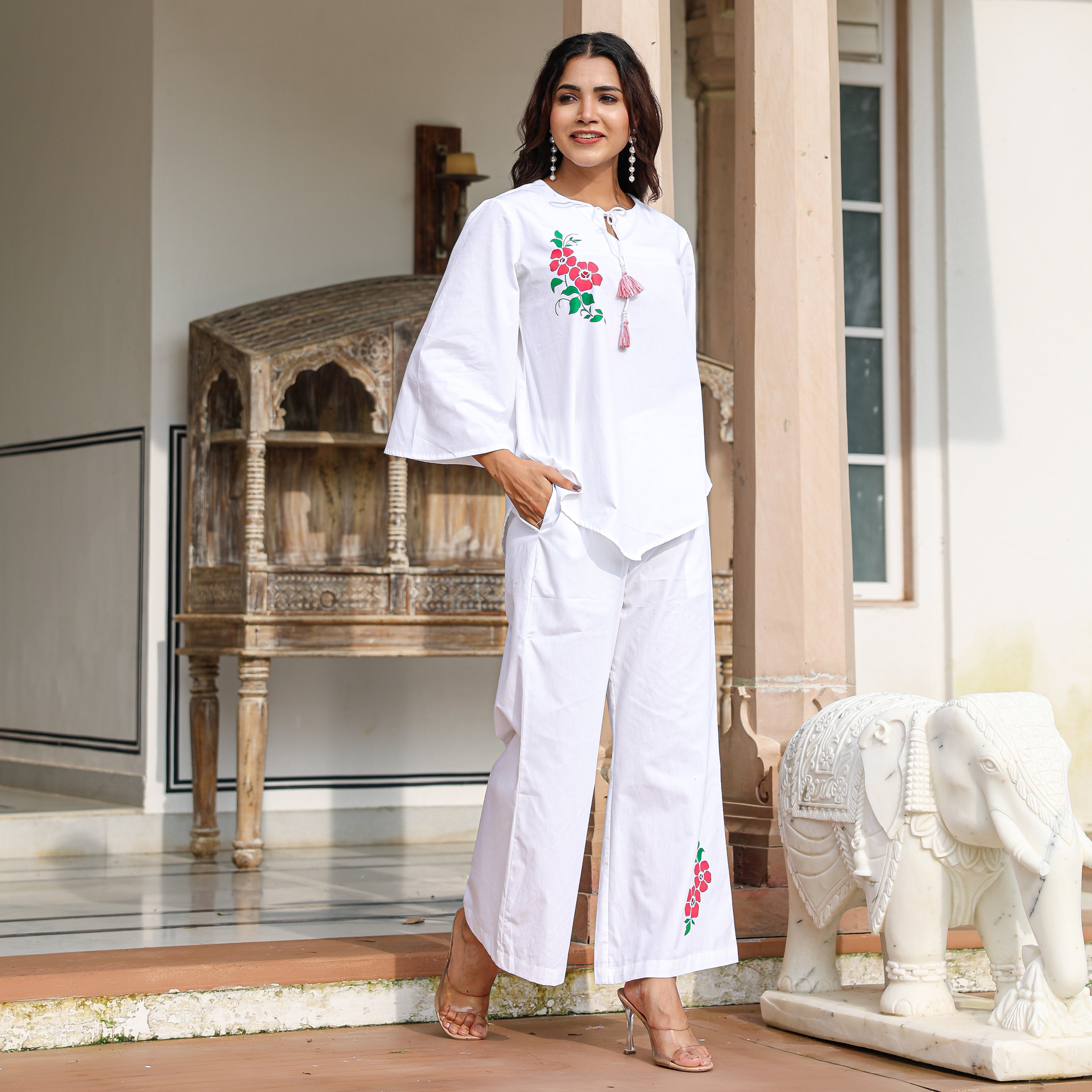 Karen Cotton Hand Painted Co-Ord Set