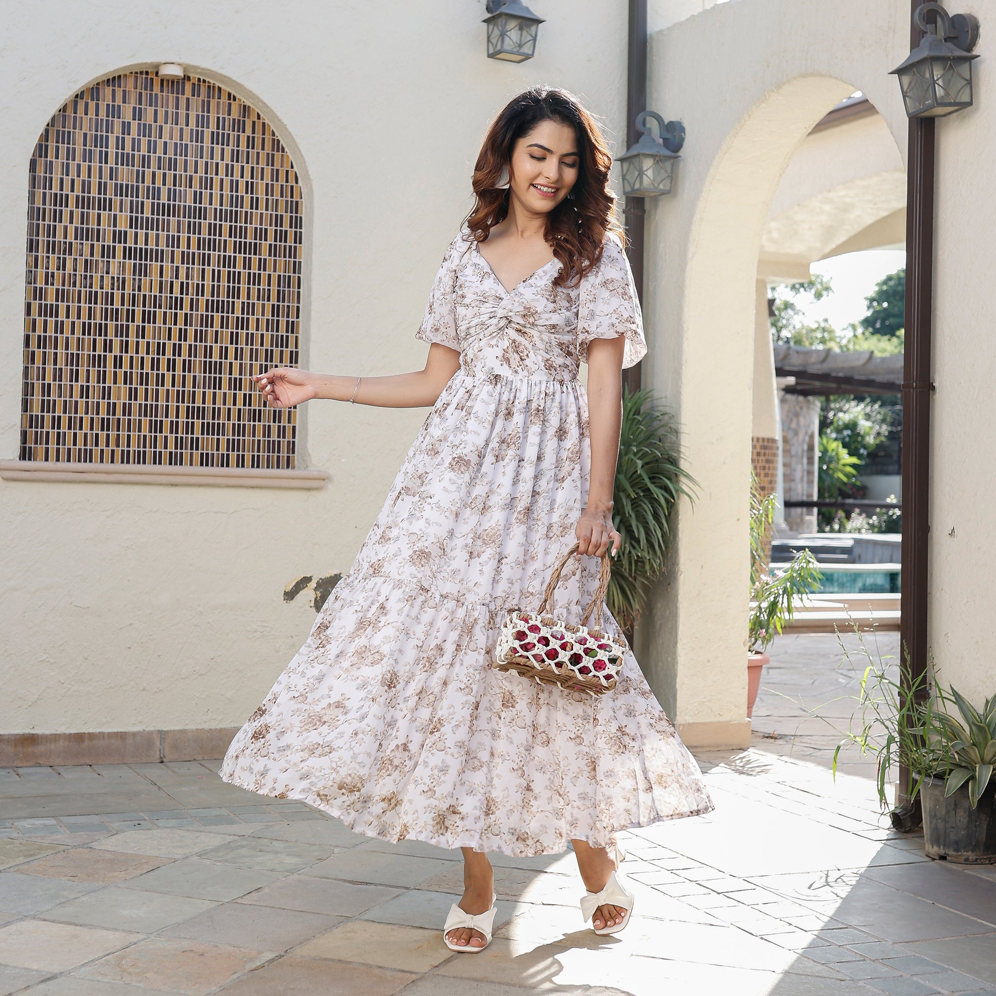 Laurica Ditsy Floral Off-Shoulder Top