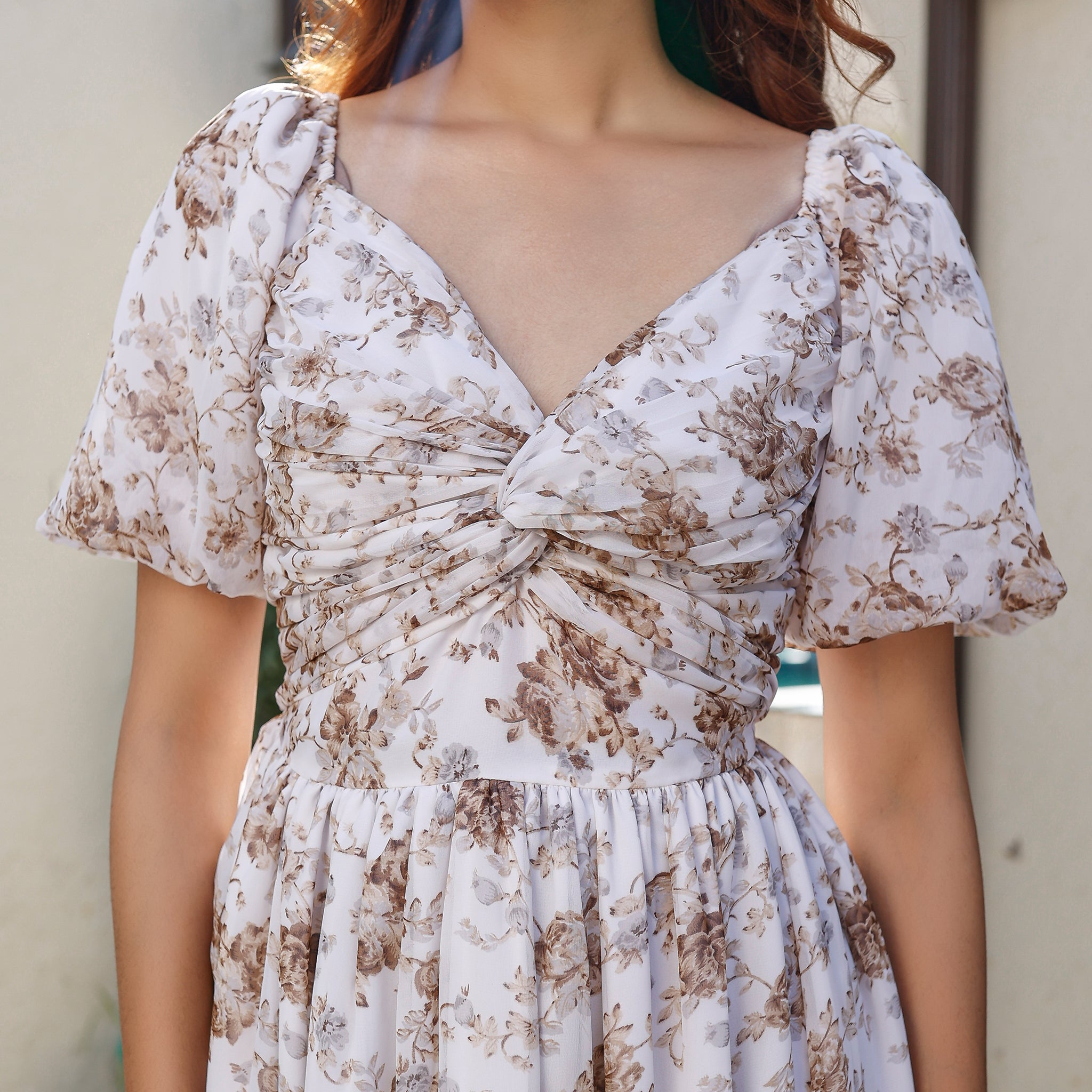 Leah Floral Knot Maxi Dress