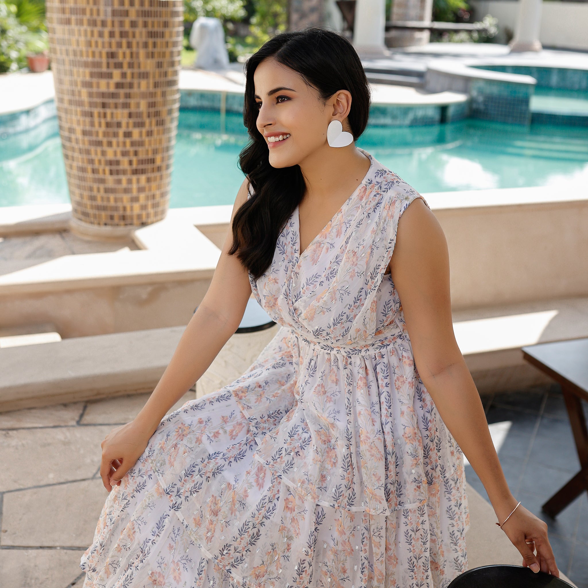 Liza Floral Tiered Maxi Dress