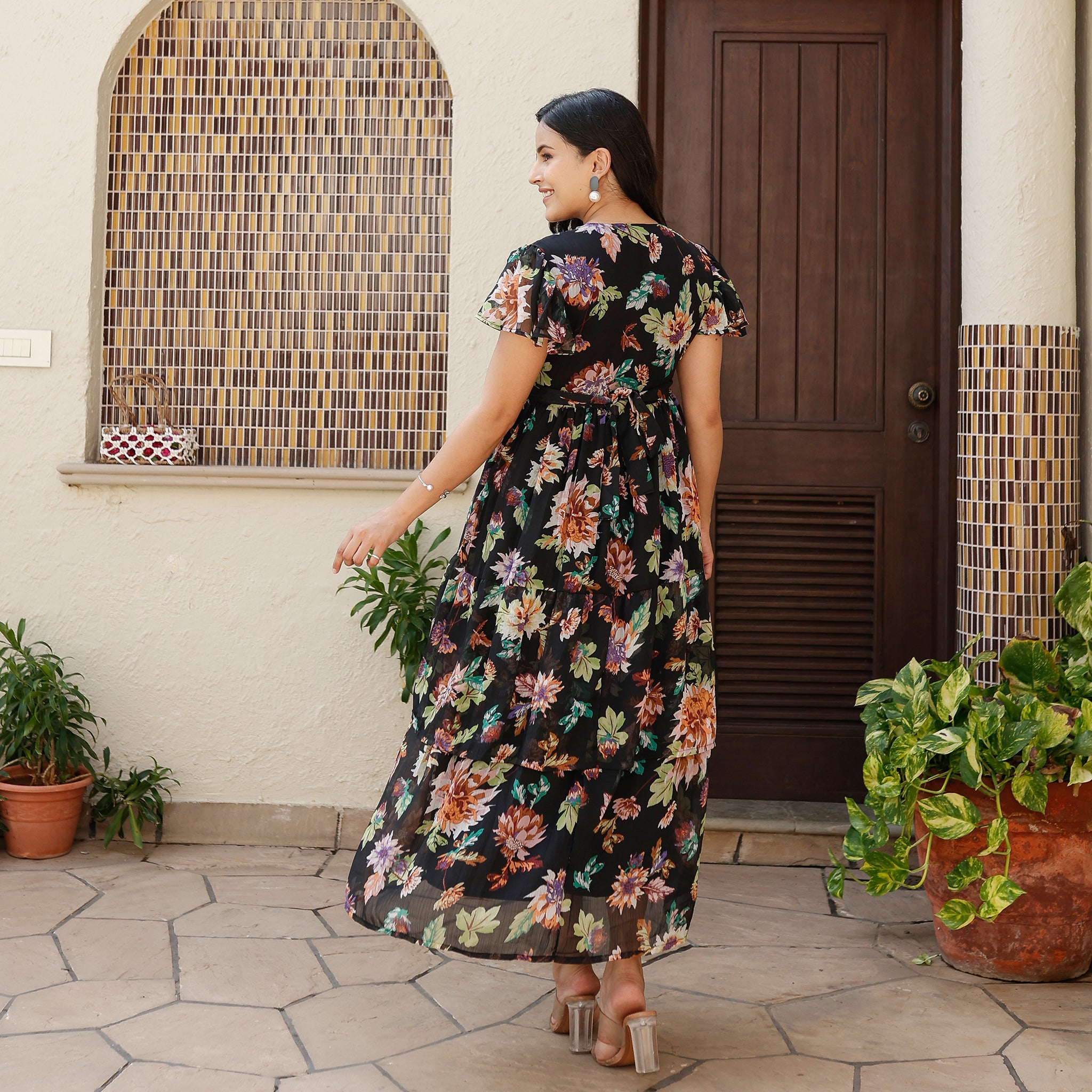 Alevtina Tropical Wrap Maxi Dress