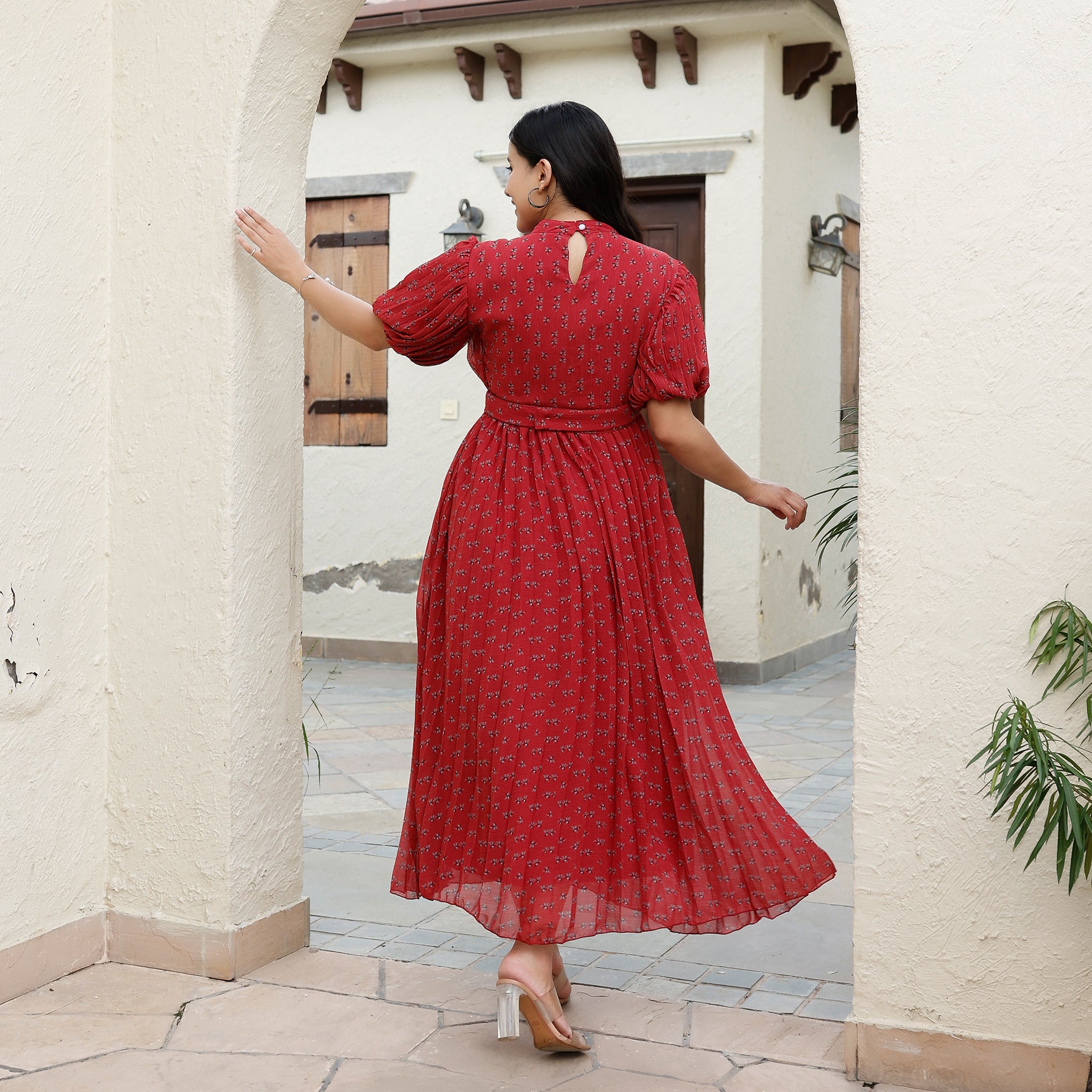Alvina Pleated Maxi Dress