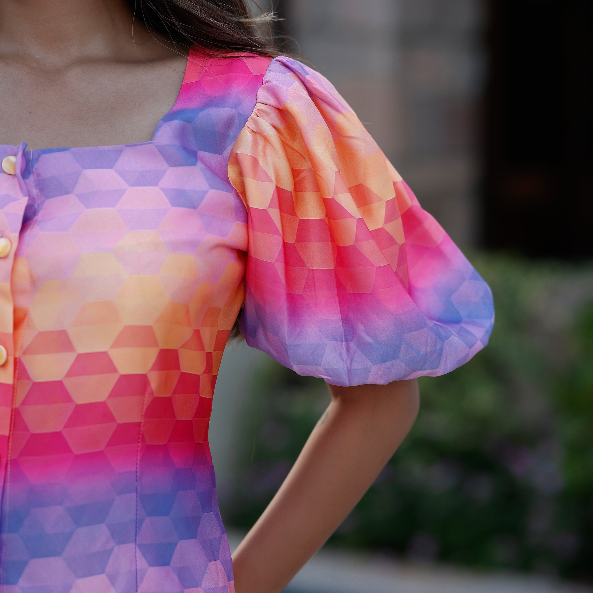 Olga Multicolor Short Dress