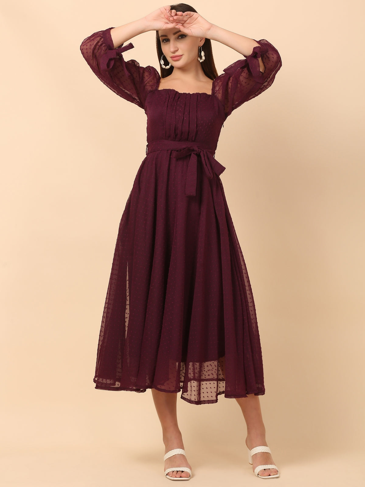 Jillian Plum Maxi Dress