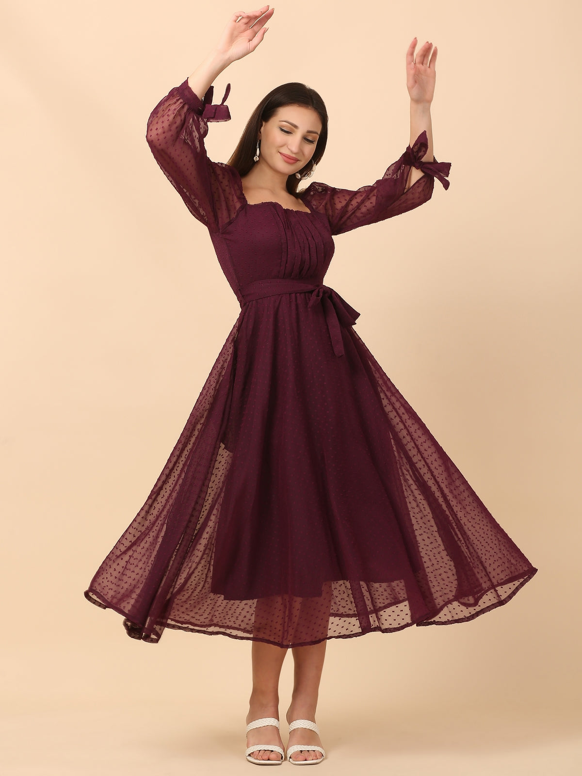 Jillian Plum Maxi Dress