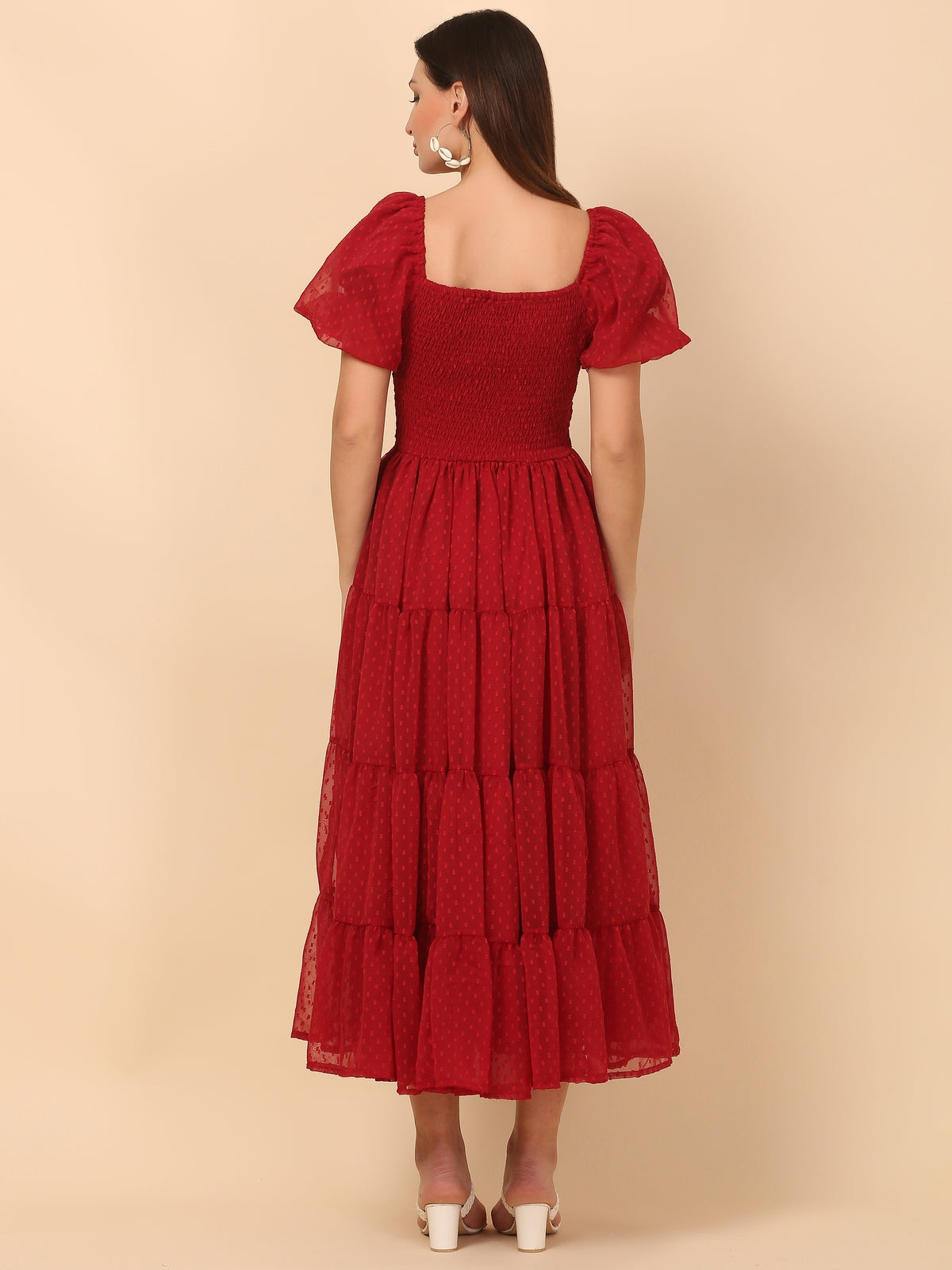 Caitlyn Maroon Maxi Dress