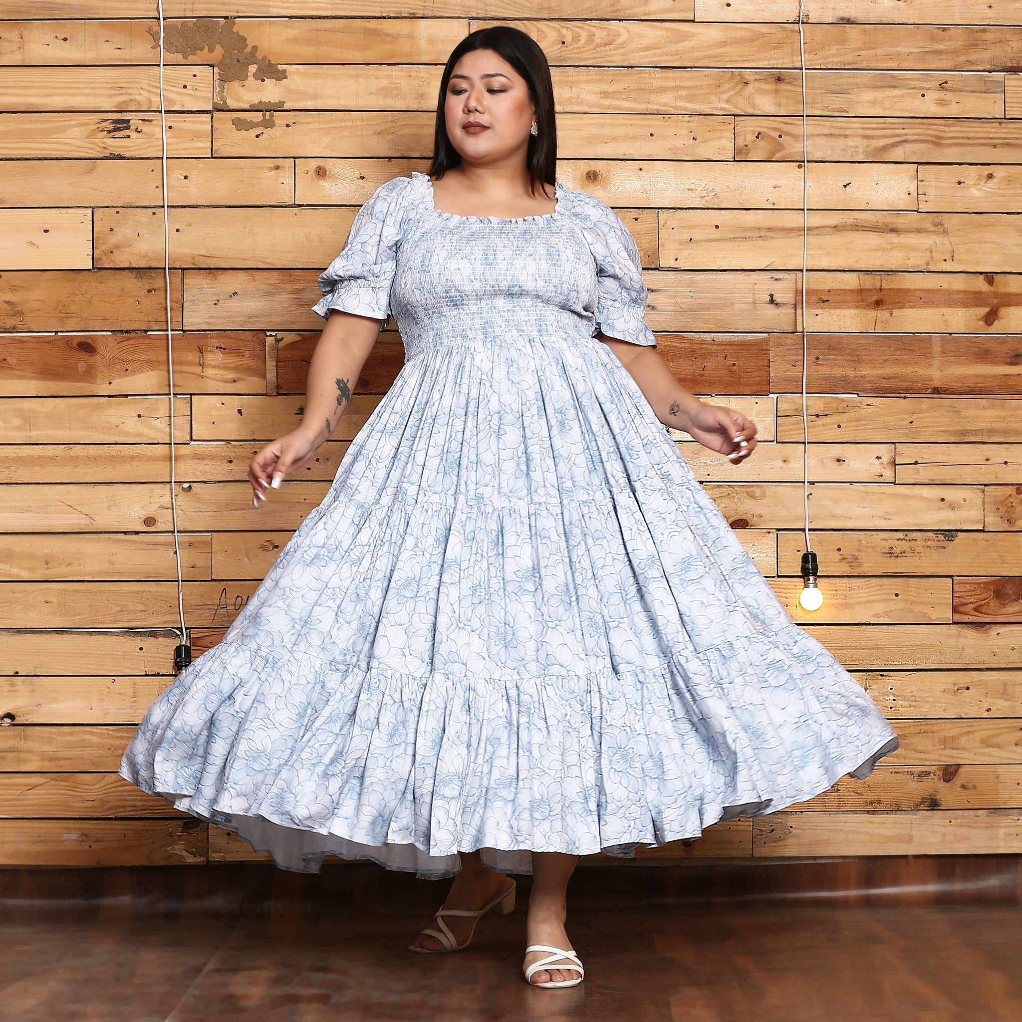 Marion navy floral maxi dress shop
