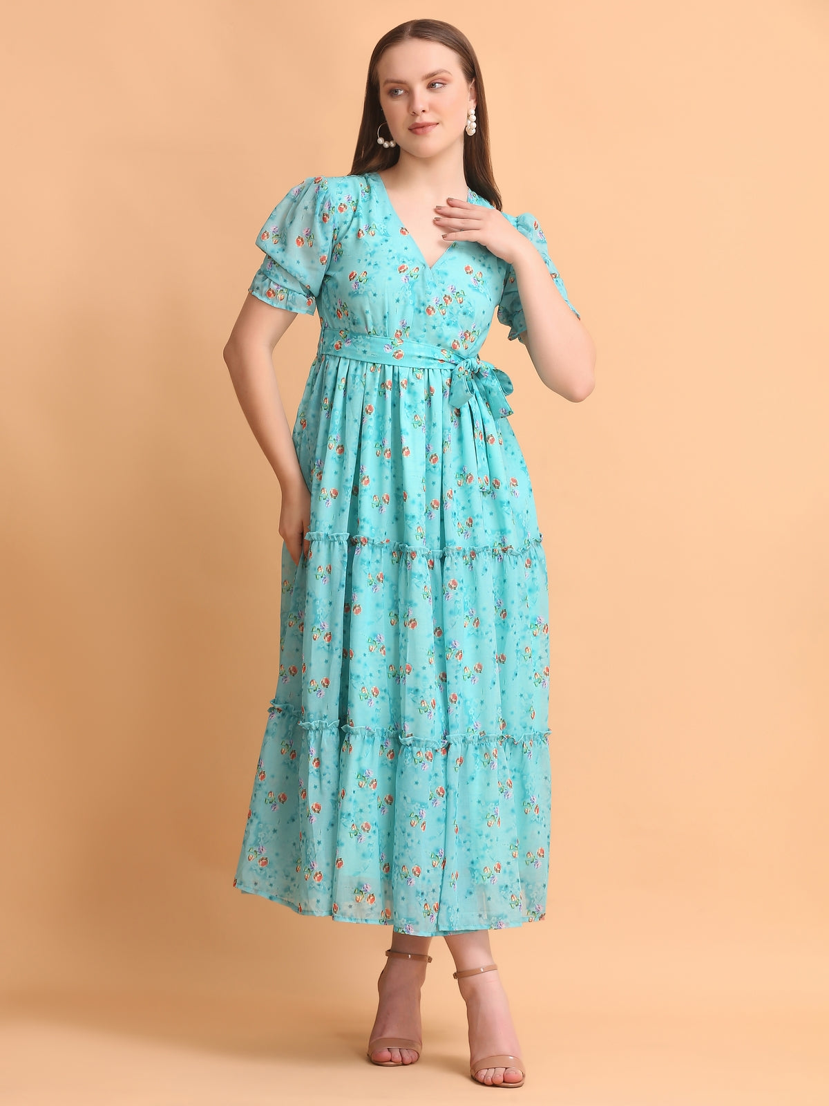 Shae Blue Floral Maxi Dress