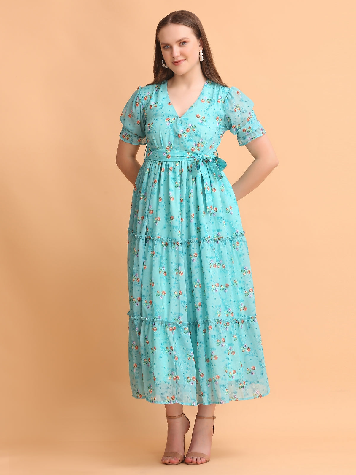 Shae Blue Floral Maxi Dress