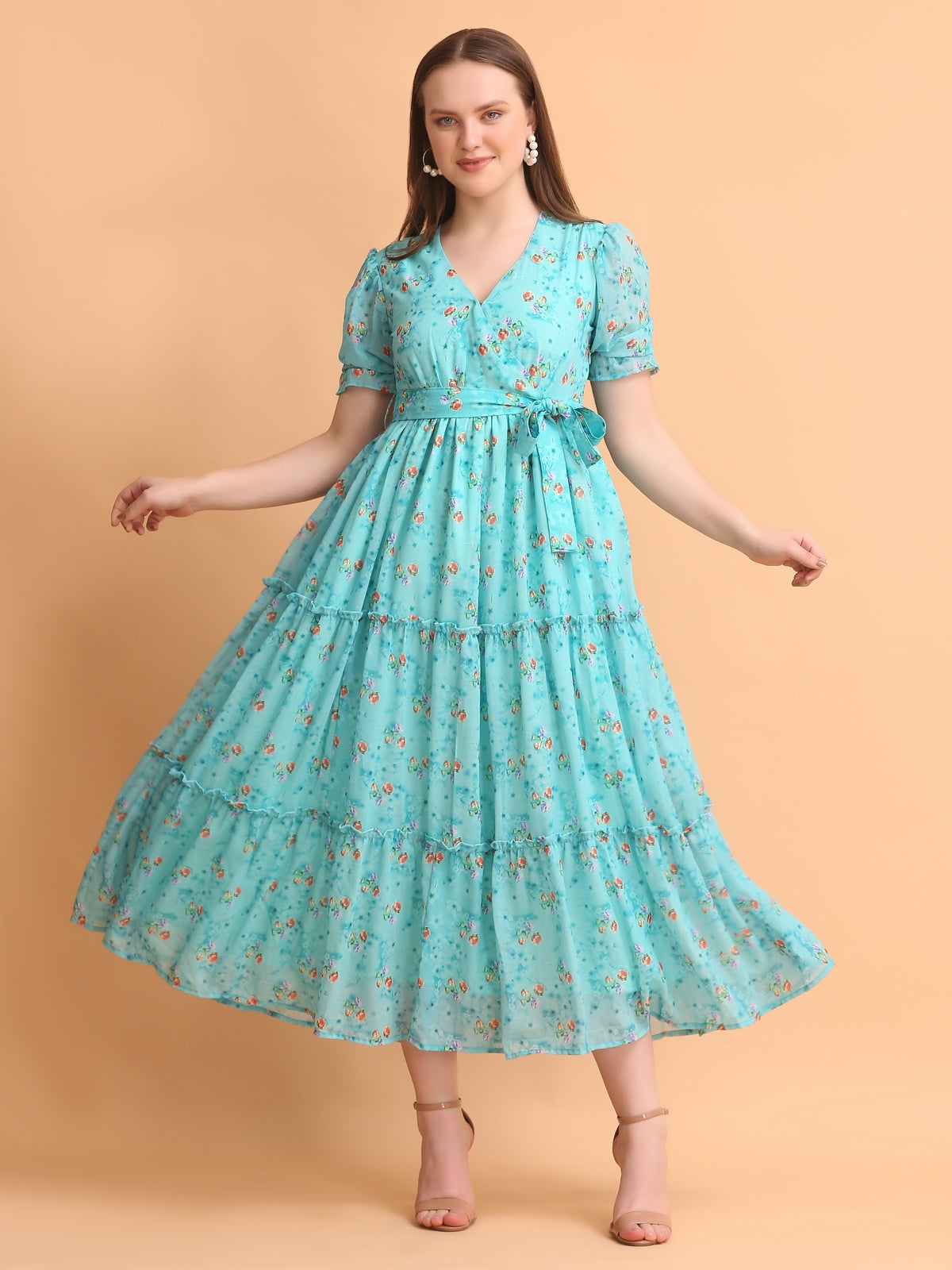 Shae Blue Floral Maxi Dress