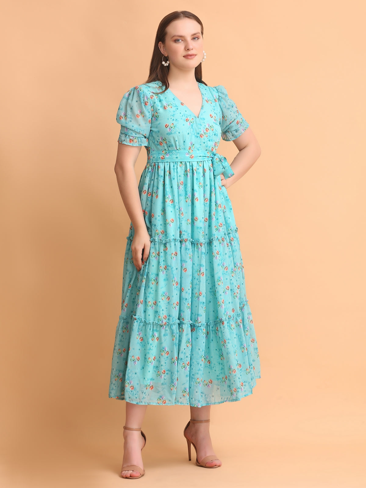 Shae Blue Floral Maxi Dress