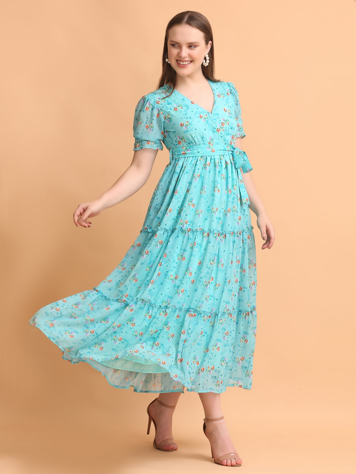 Shae Blue Floral Maxi Dress