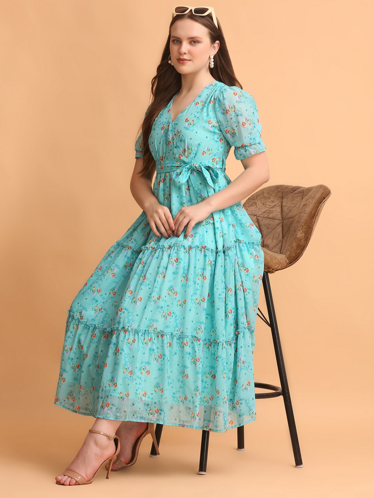 Shae Blue Floral Maxi Dress