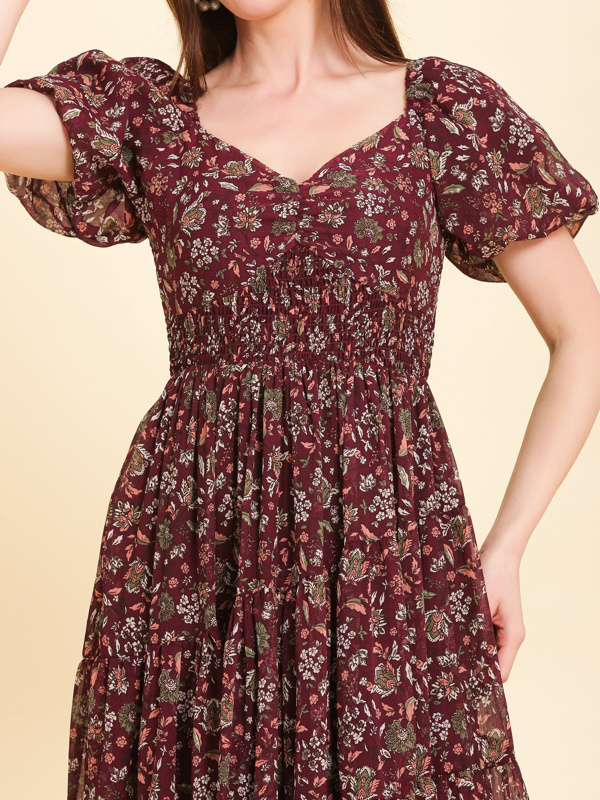 Everly Multicolor Flared Maxi Dress