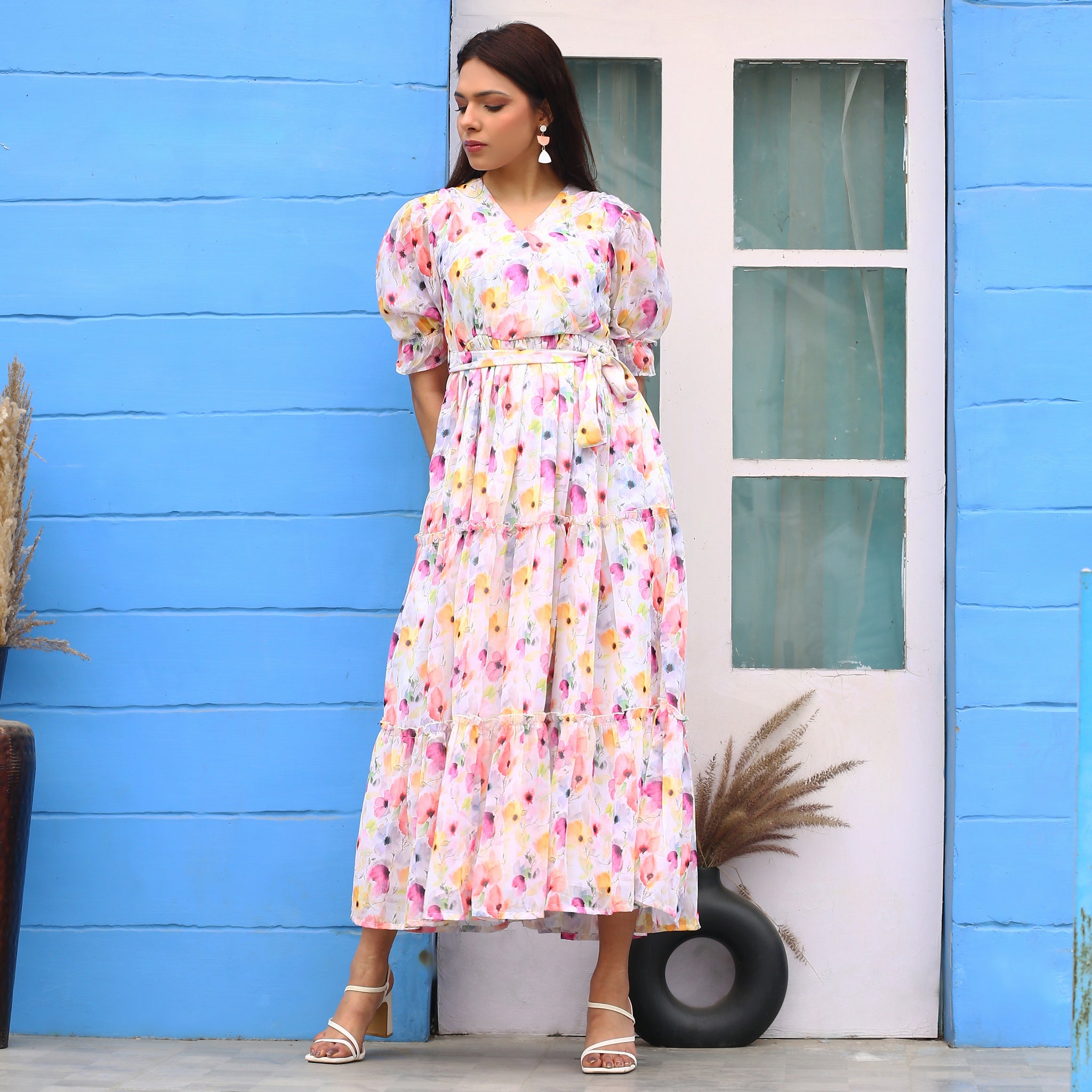 Sasha Multicolor Floral Maxi Dress
