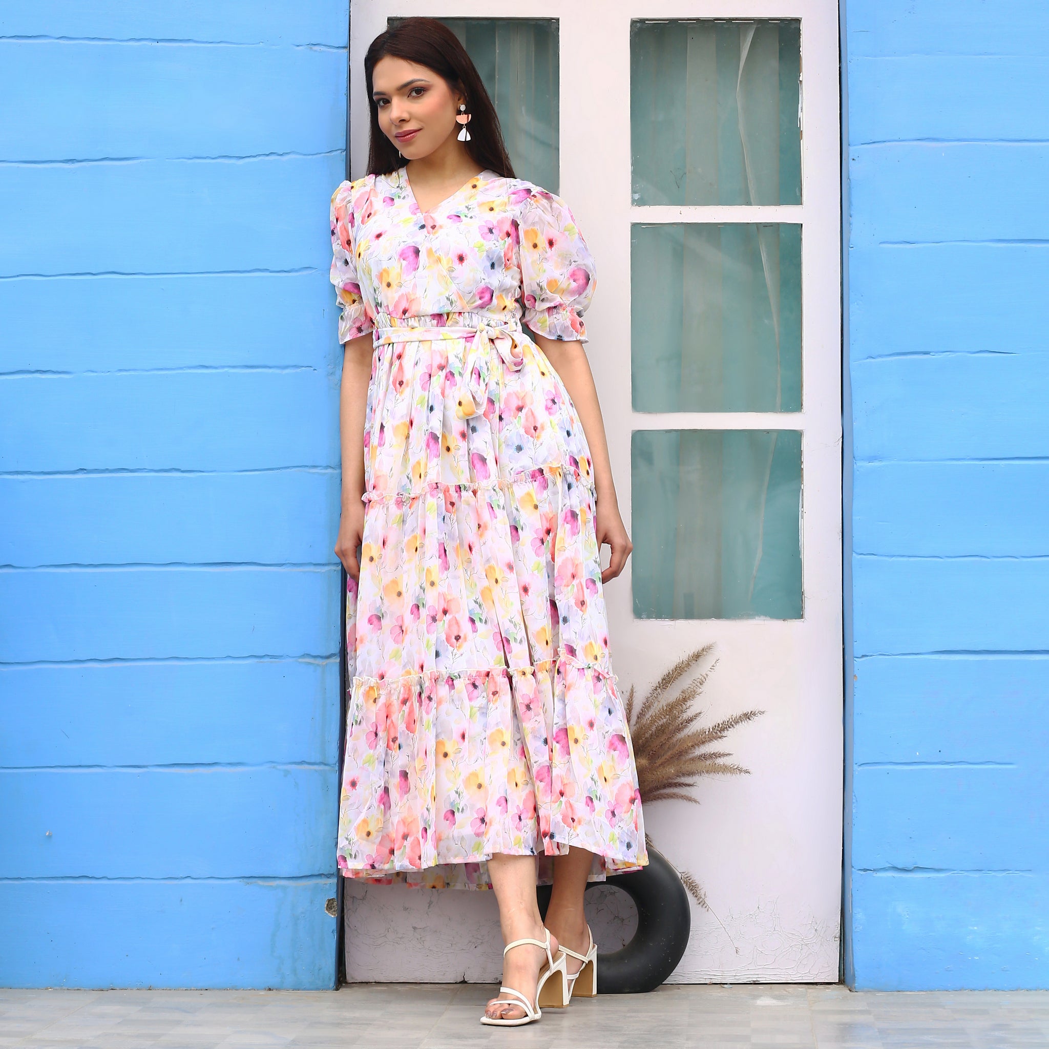Sasha Multicolor Floral Maxi Dress