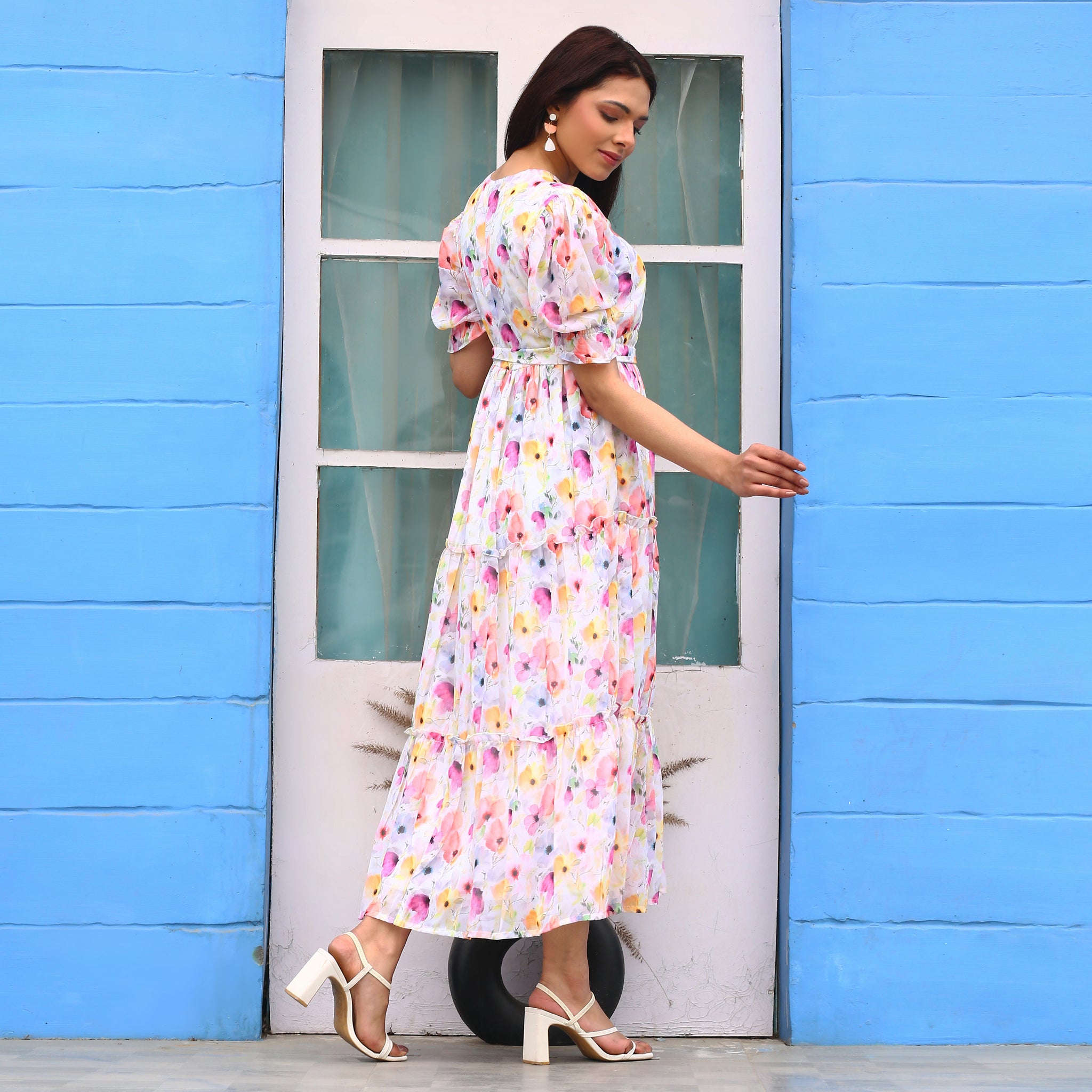 Sasha Multicolor Floral Maxi Dress