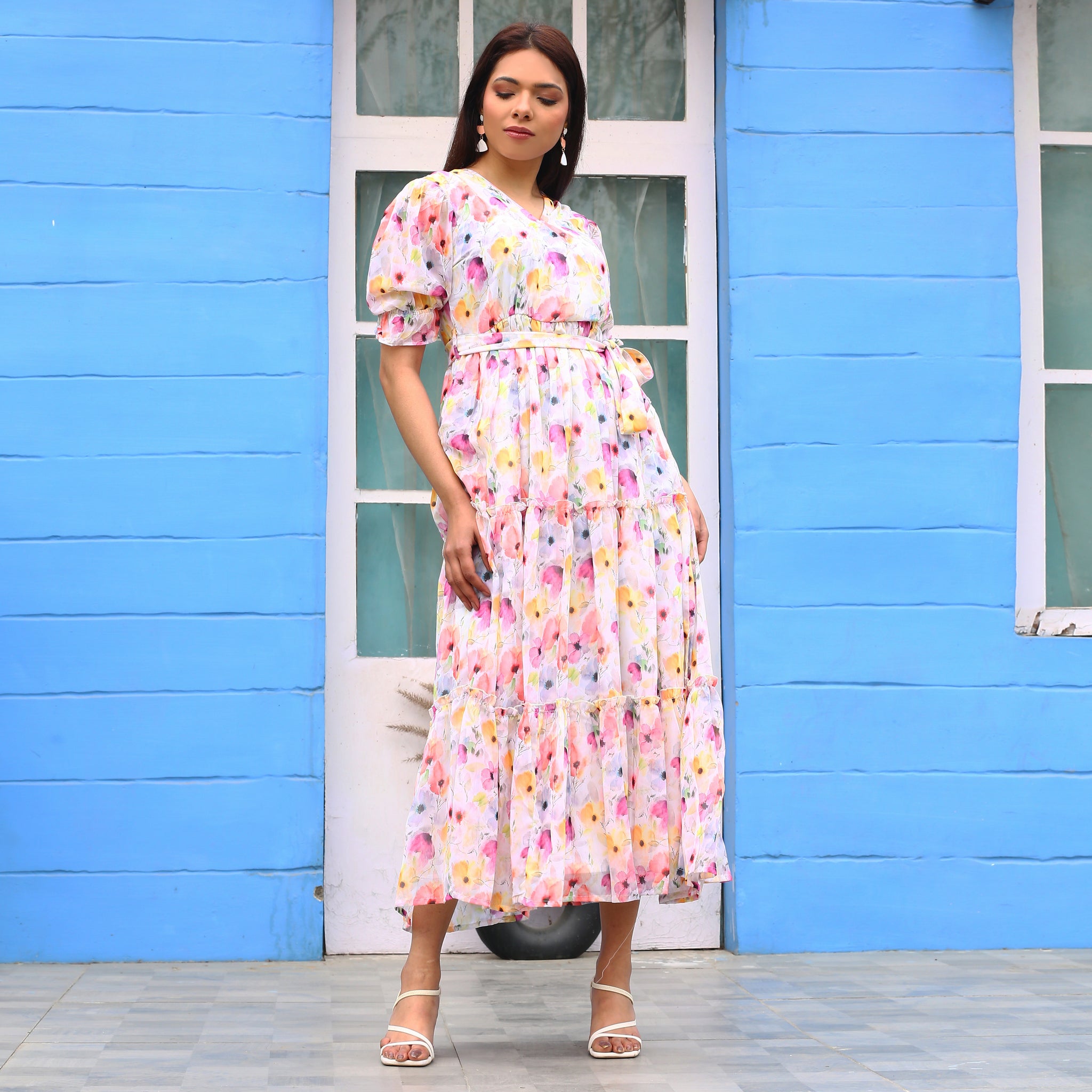Sasha Multicolor Floral Maxi Dress