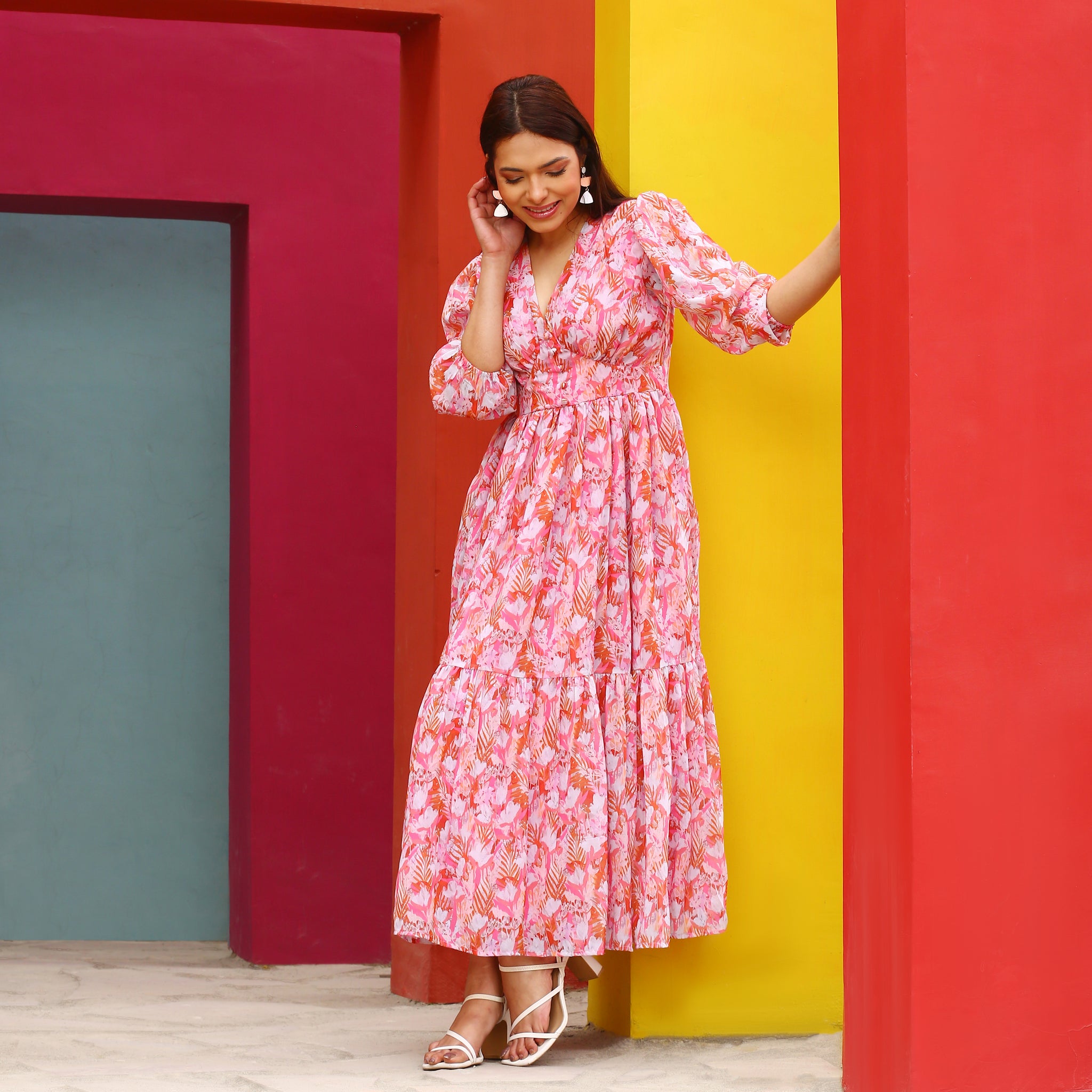 Zaire Tropical Maxi Dress