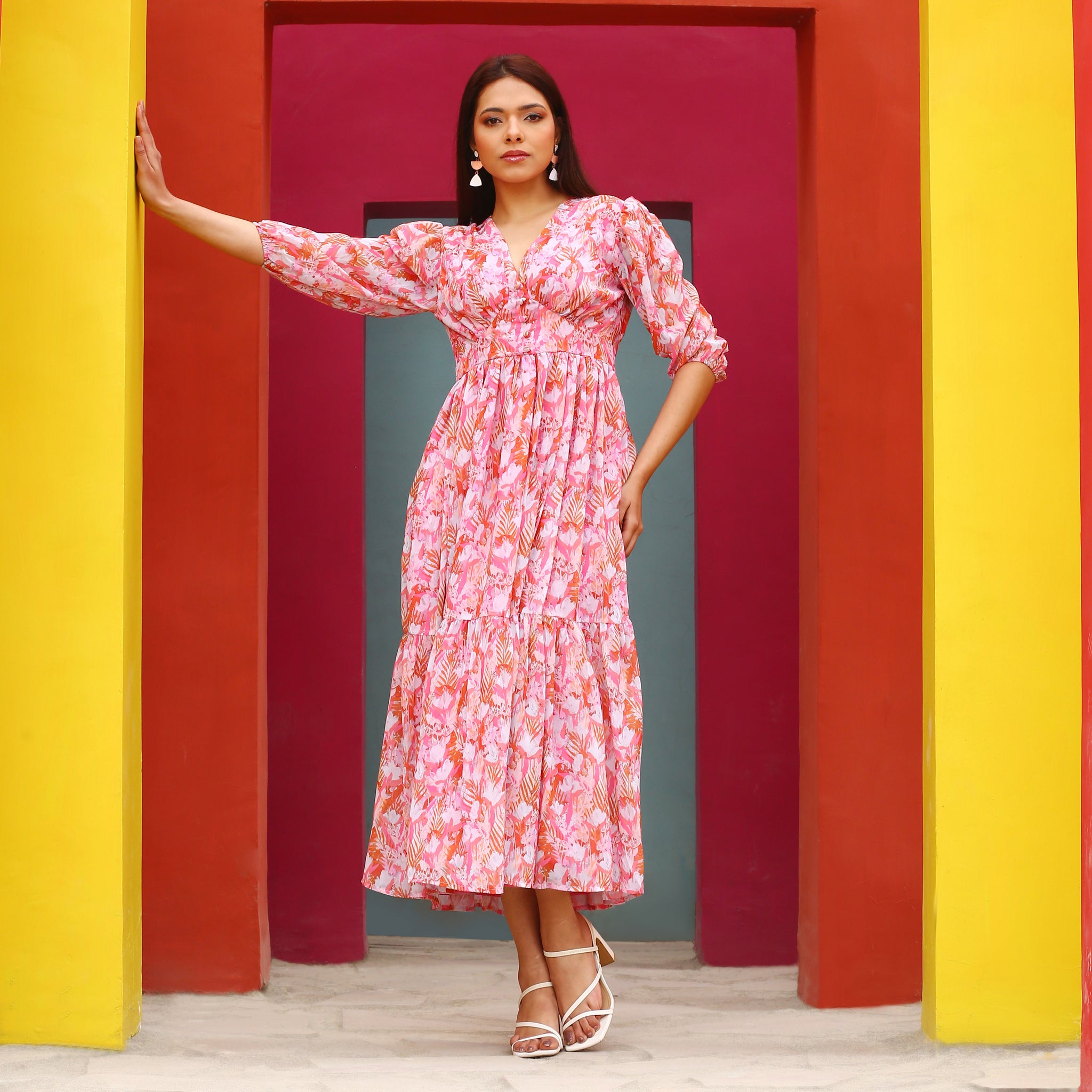 Zaire Tropical Maxi Dress