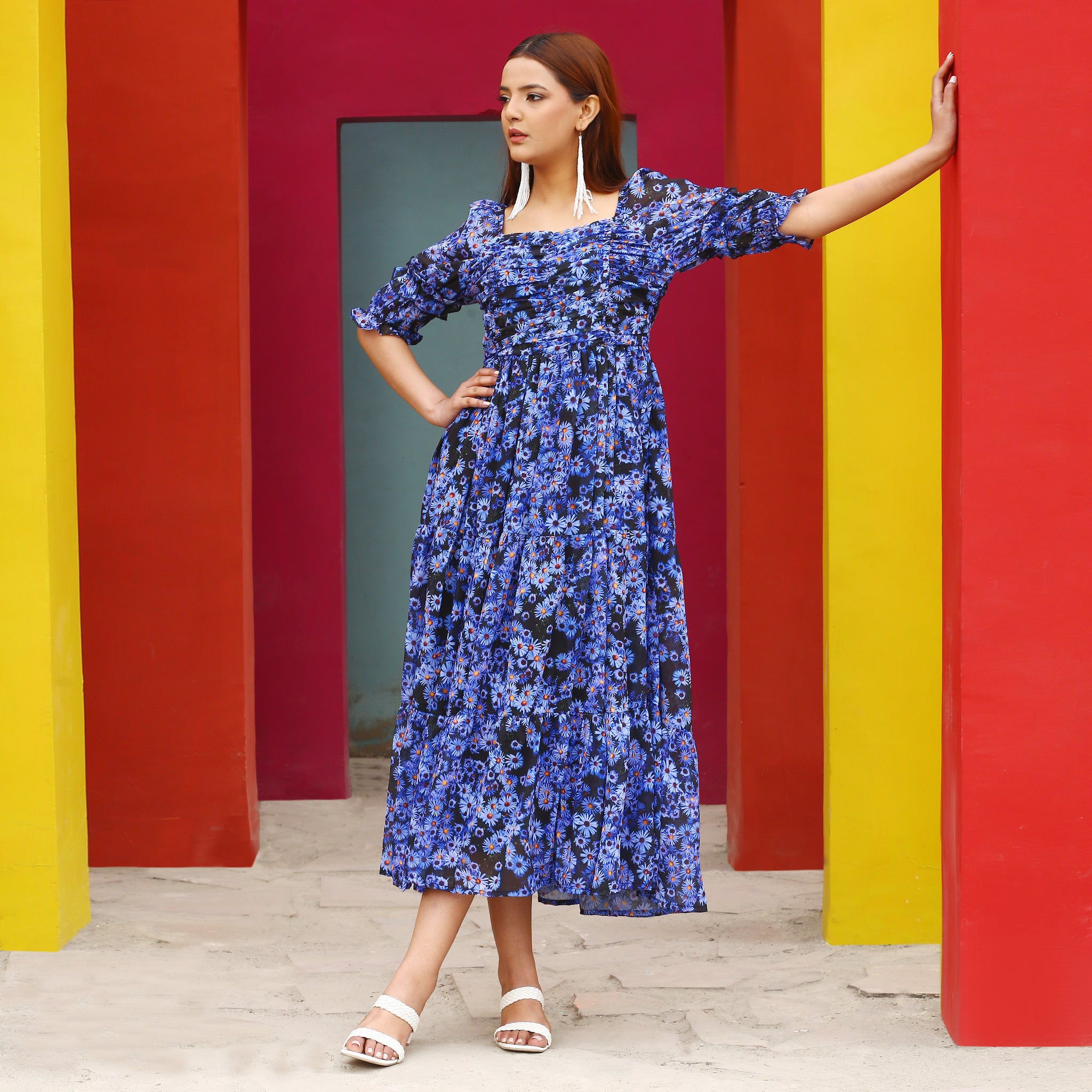 Vanka Multicolor Floral Maxi Dress