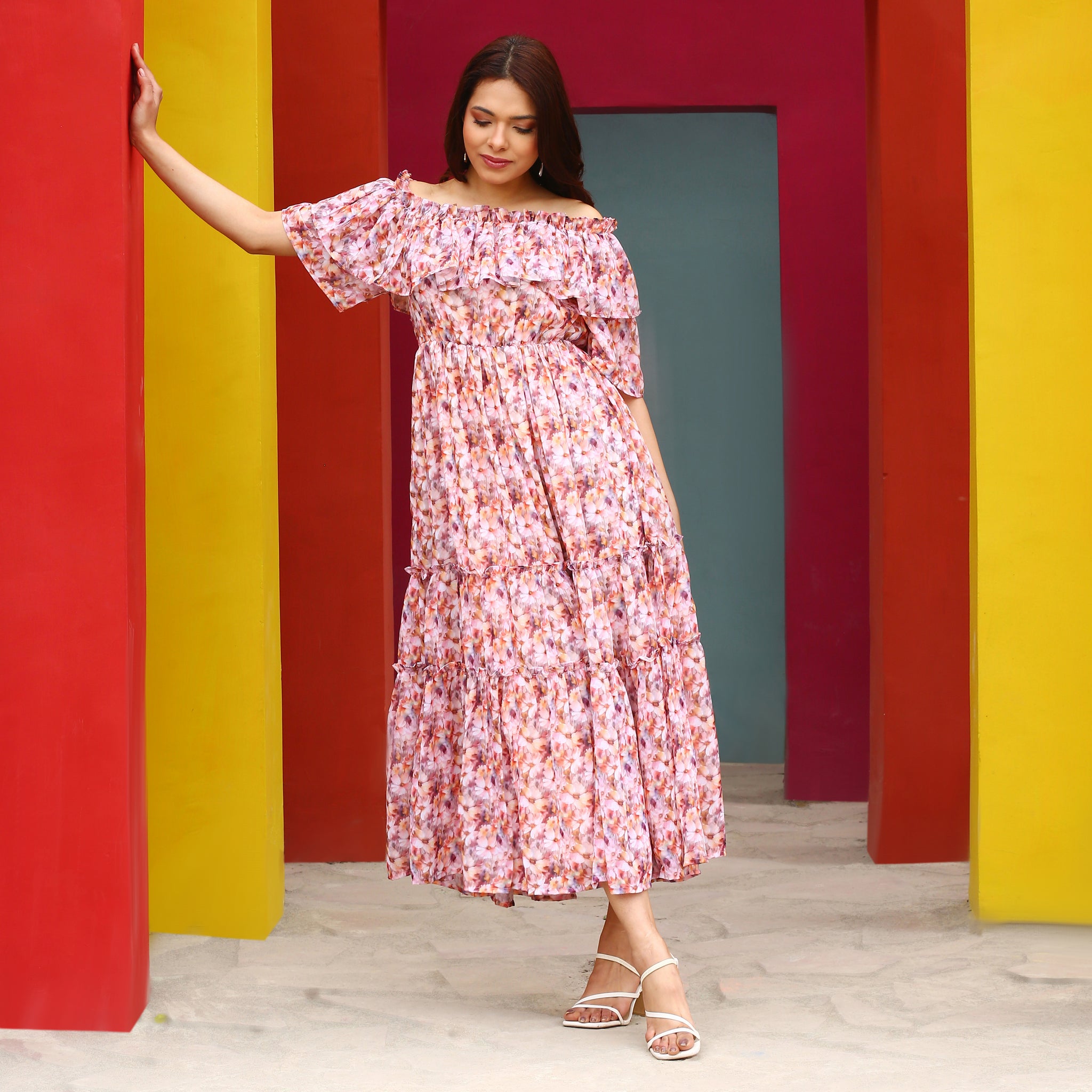 Irina Multicolor Floral Maxi Dress