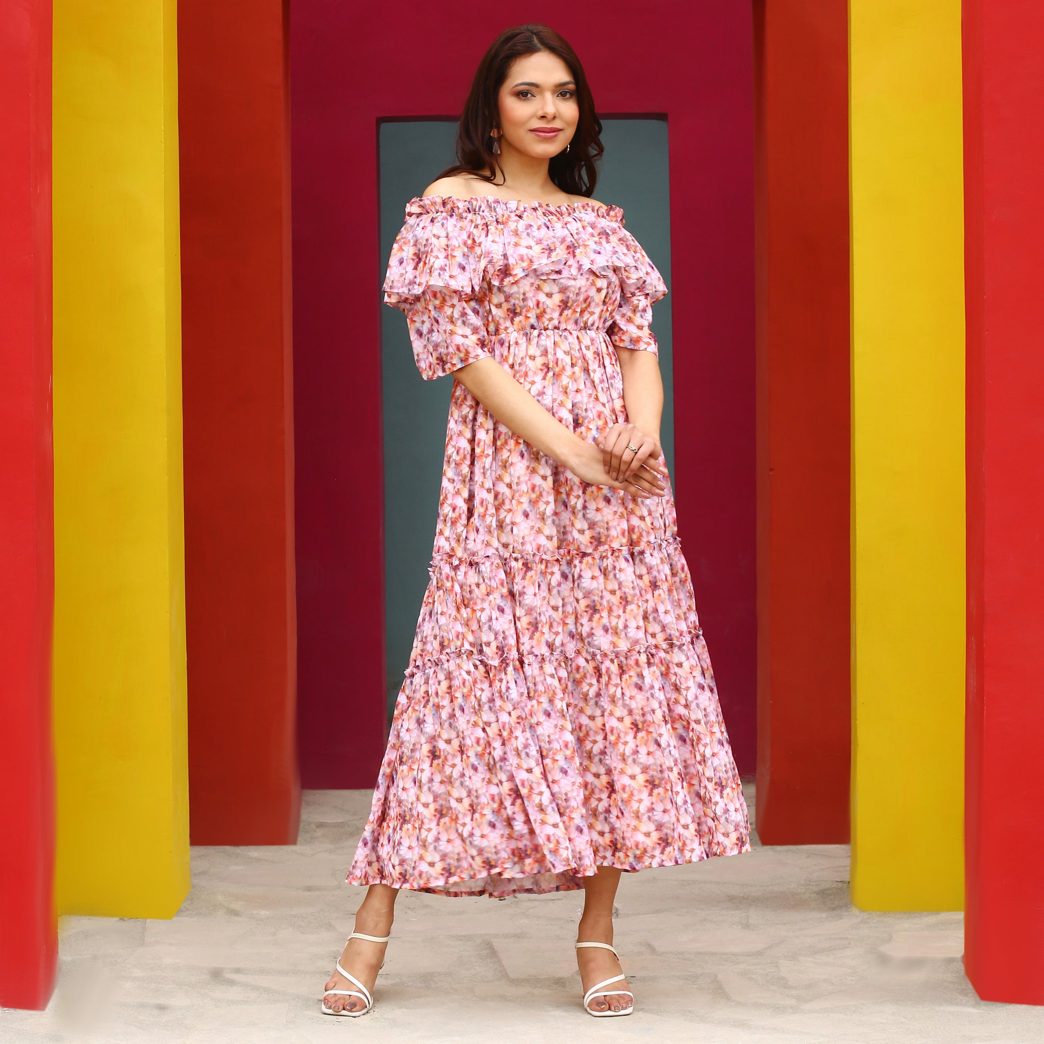 Irina Multicolor Floral Maxi Dress