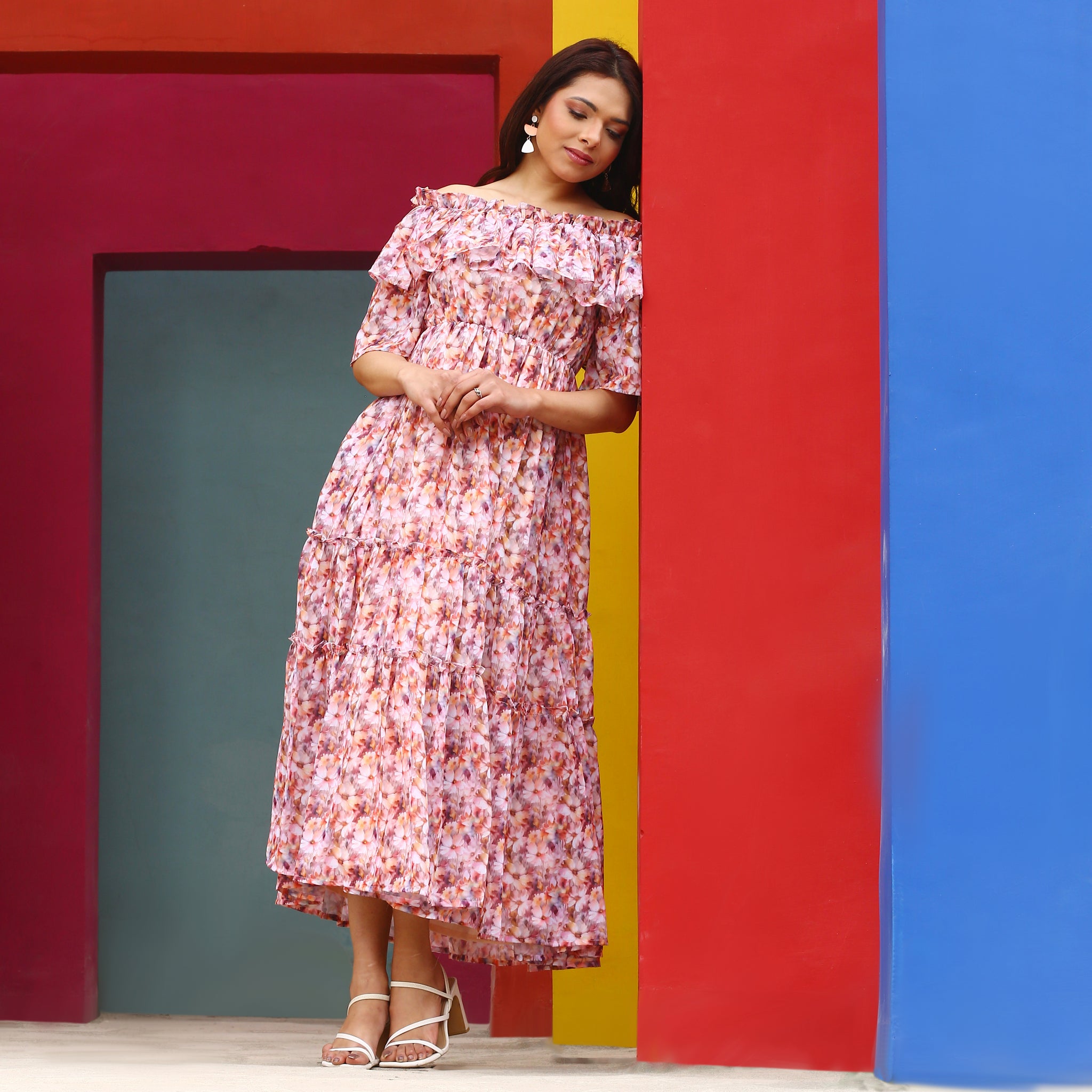 Irina Multicolor Floral Maxi Dress