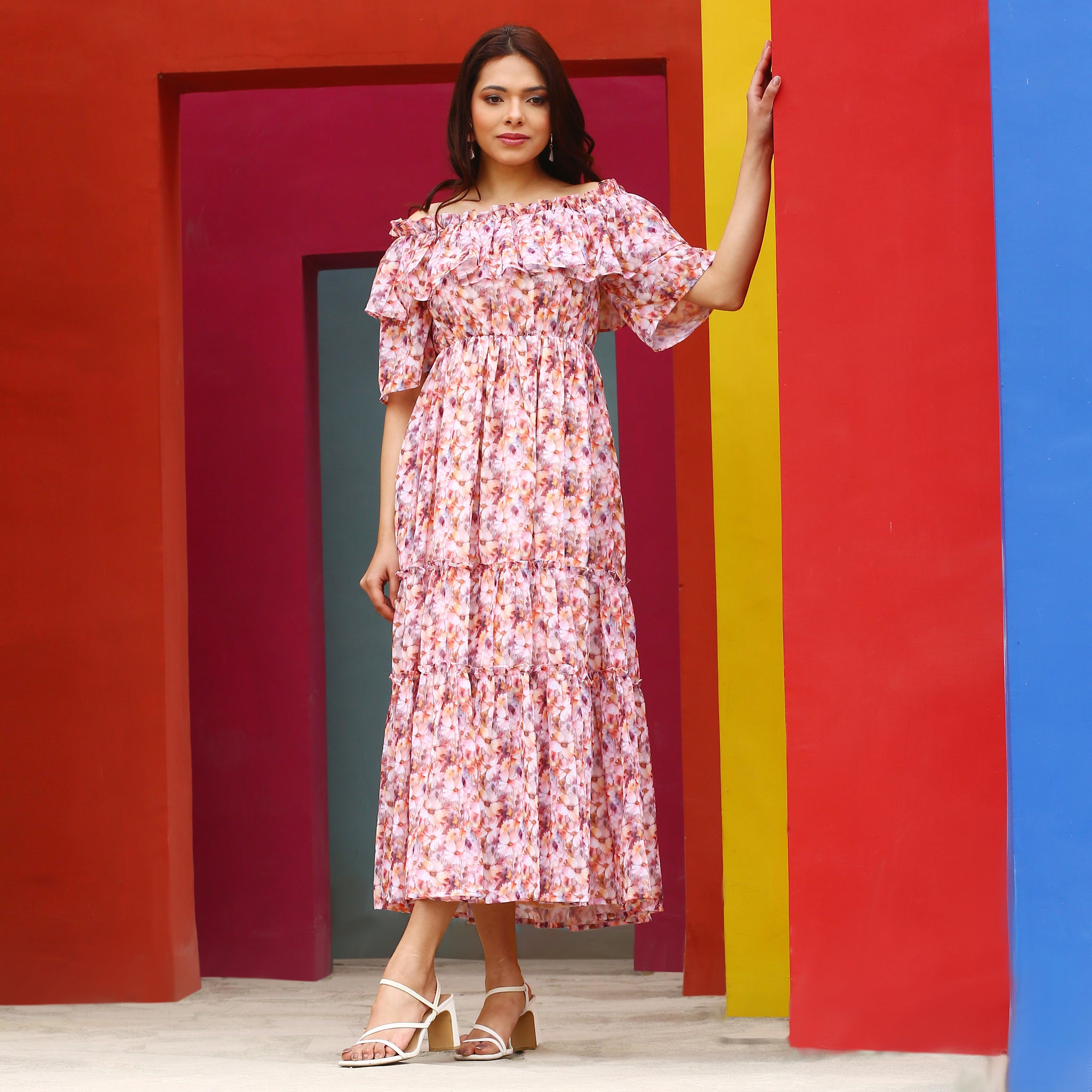 Irina Multicolor Floral Maxi Dress