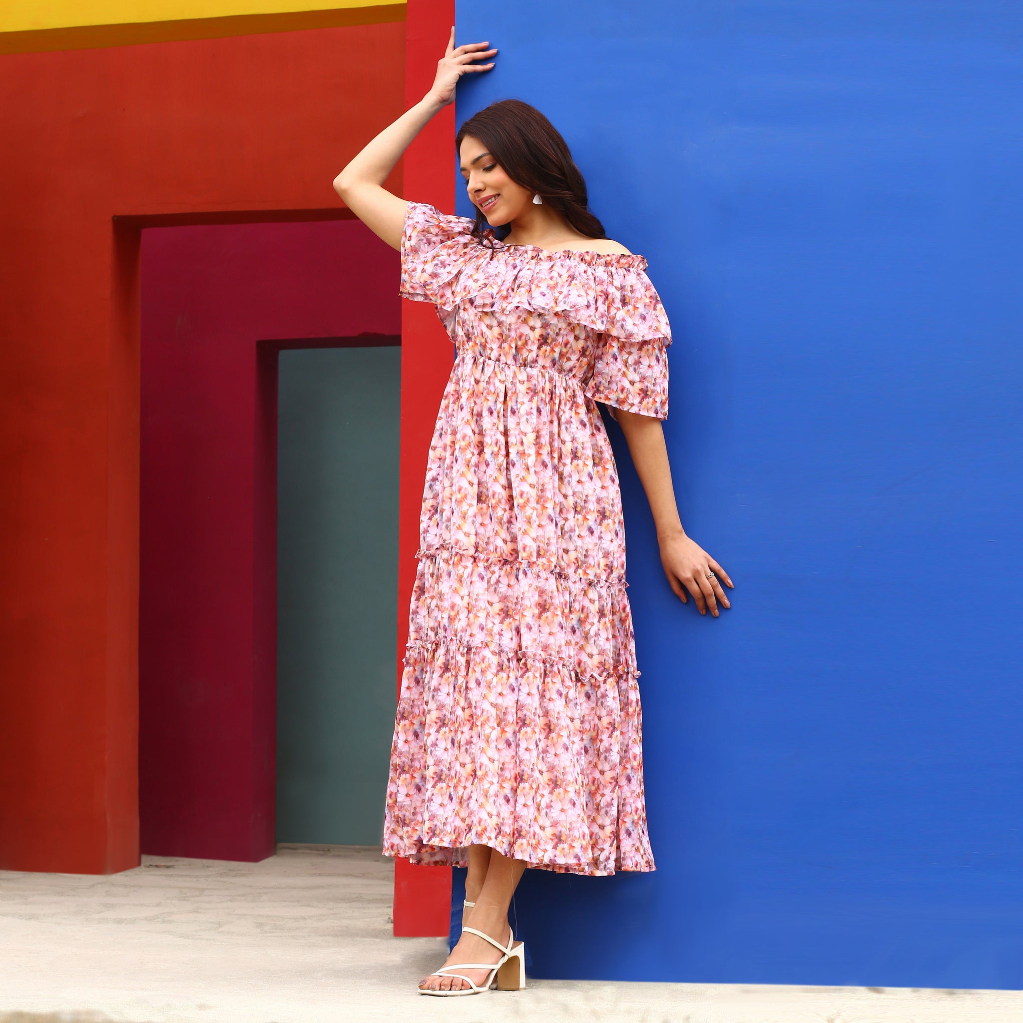 Irina Multicolor Floral Maxi Dress