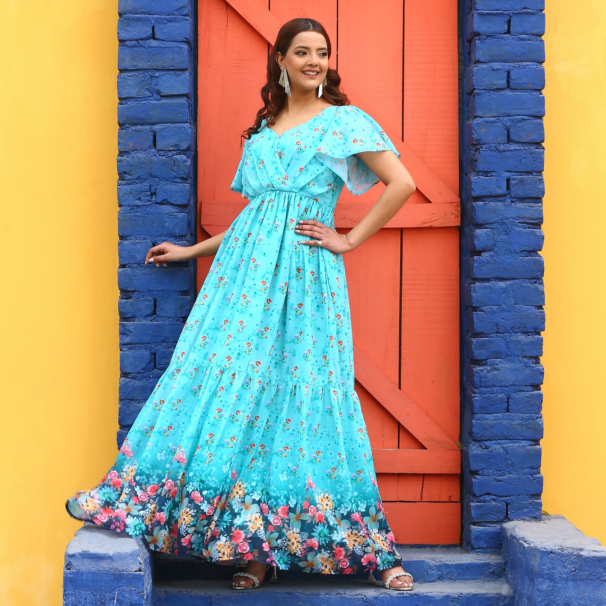 Shawnee Ombre Floral Maxi Dress