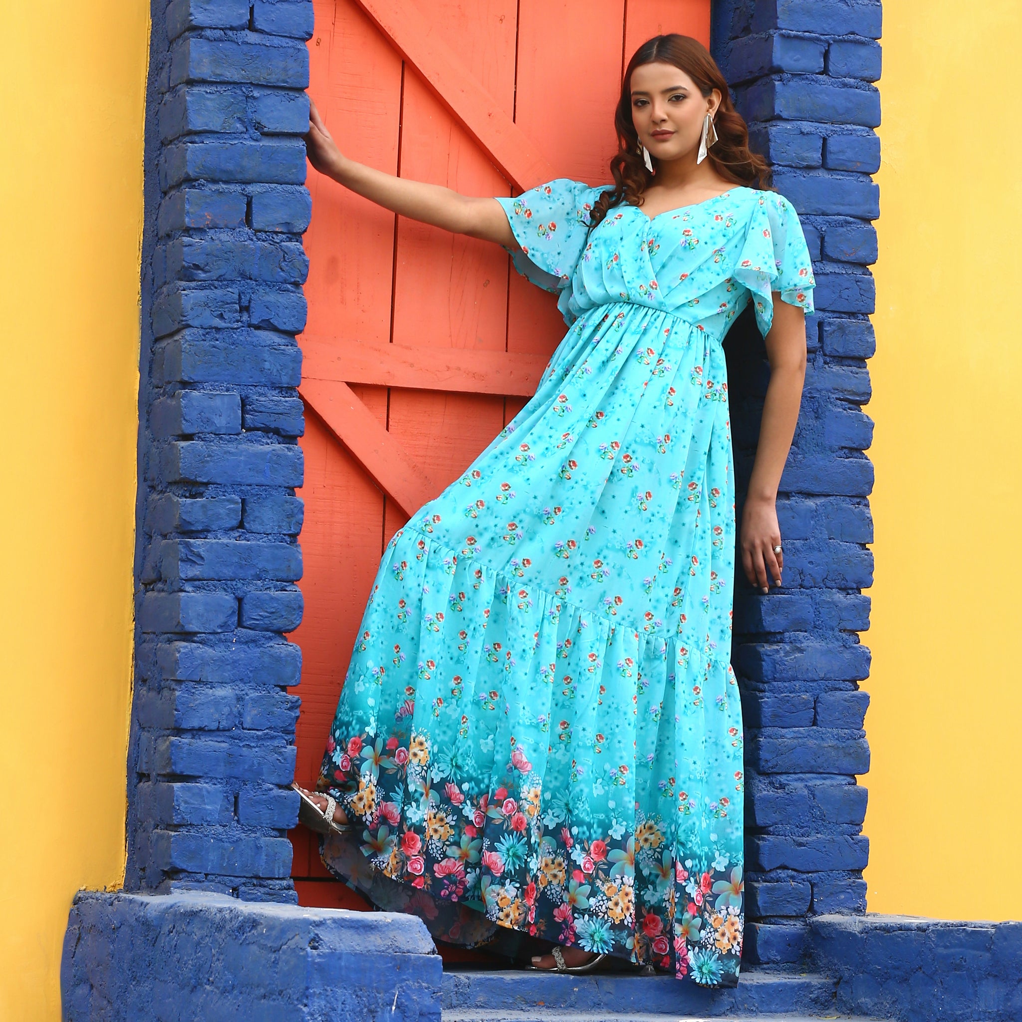 Shawnee Ombre Floral Maxi Dress