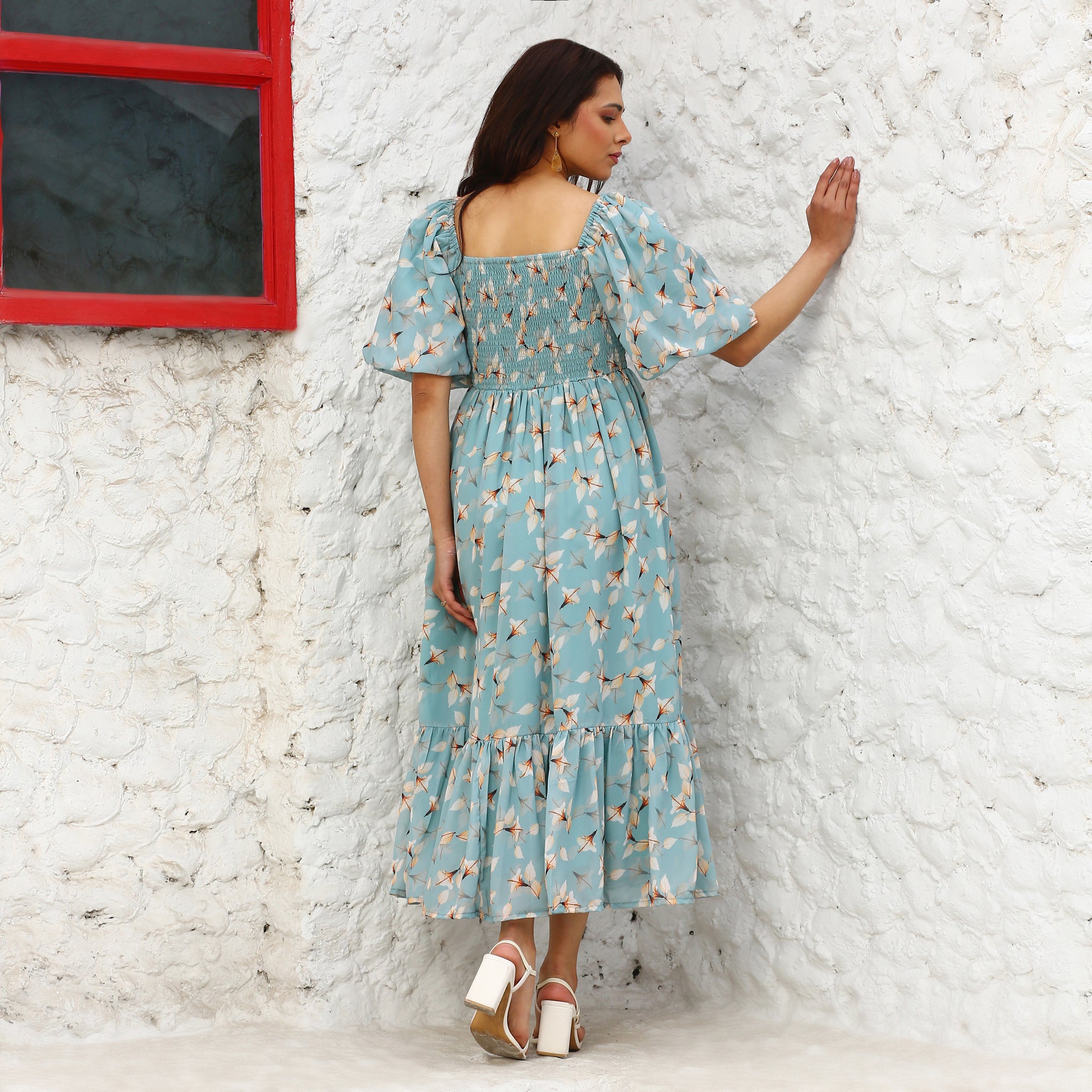 Pavlina Smocked Floral Maxi Dress