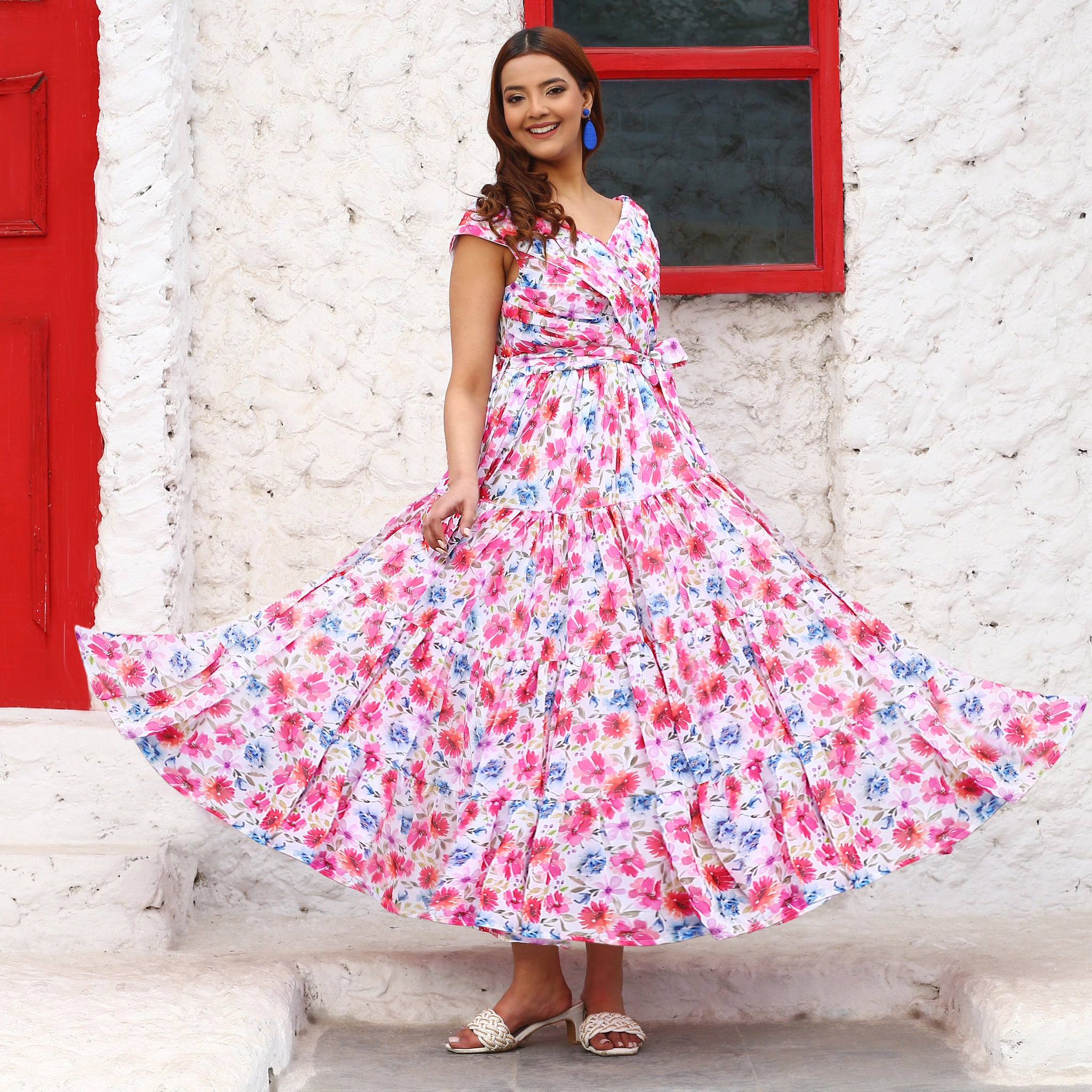 Palesha Multicolor Floral Maxi Dress