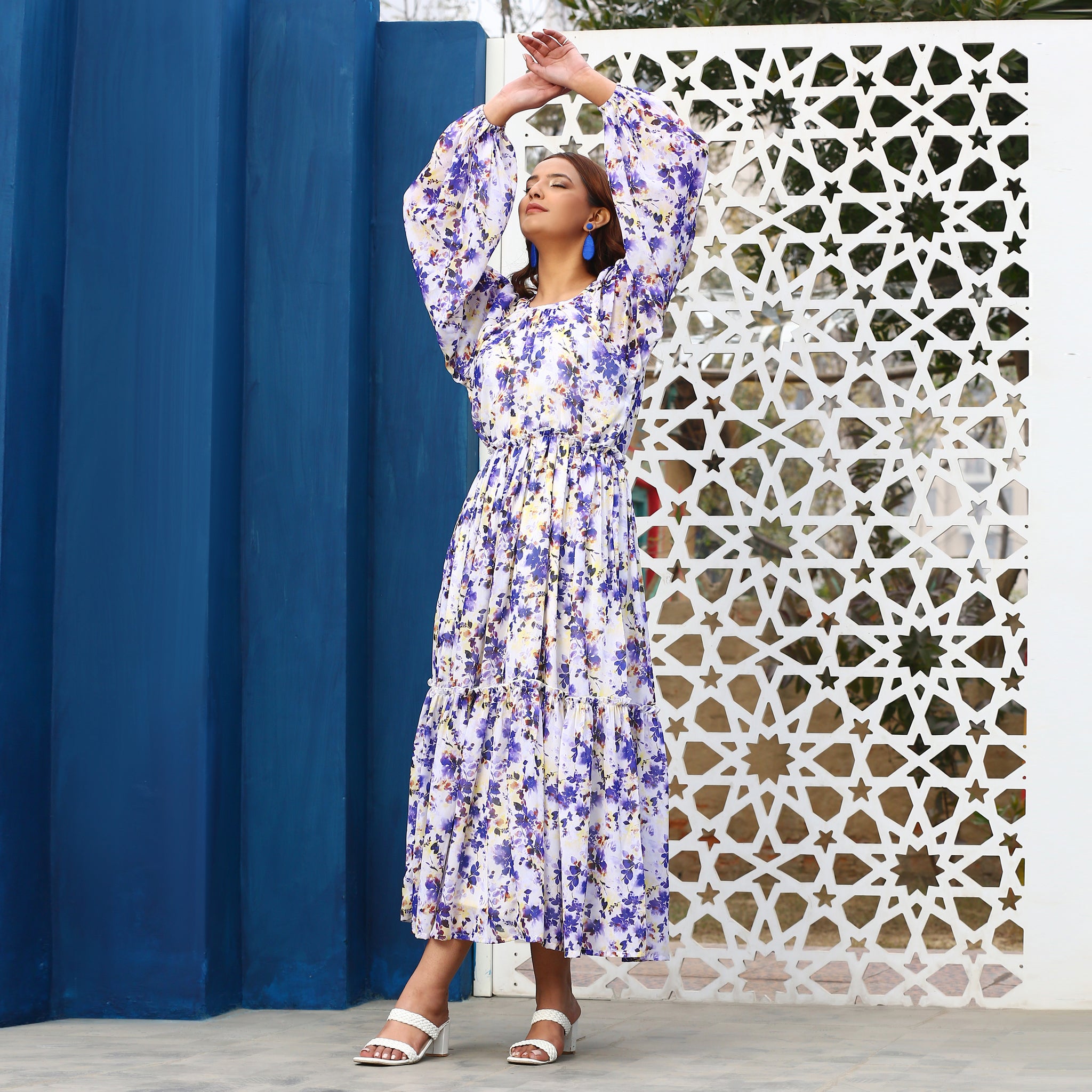 Masha Multicolor Floral Maxi Dress