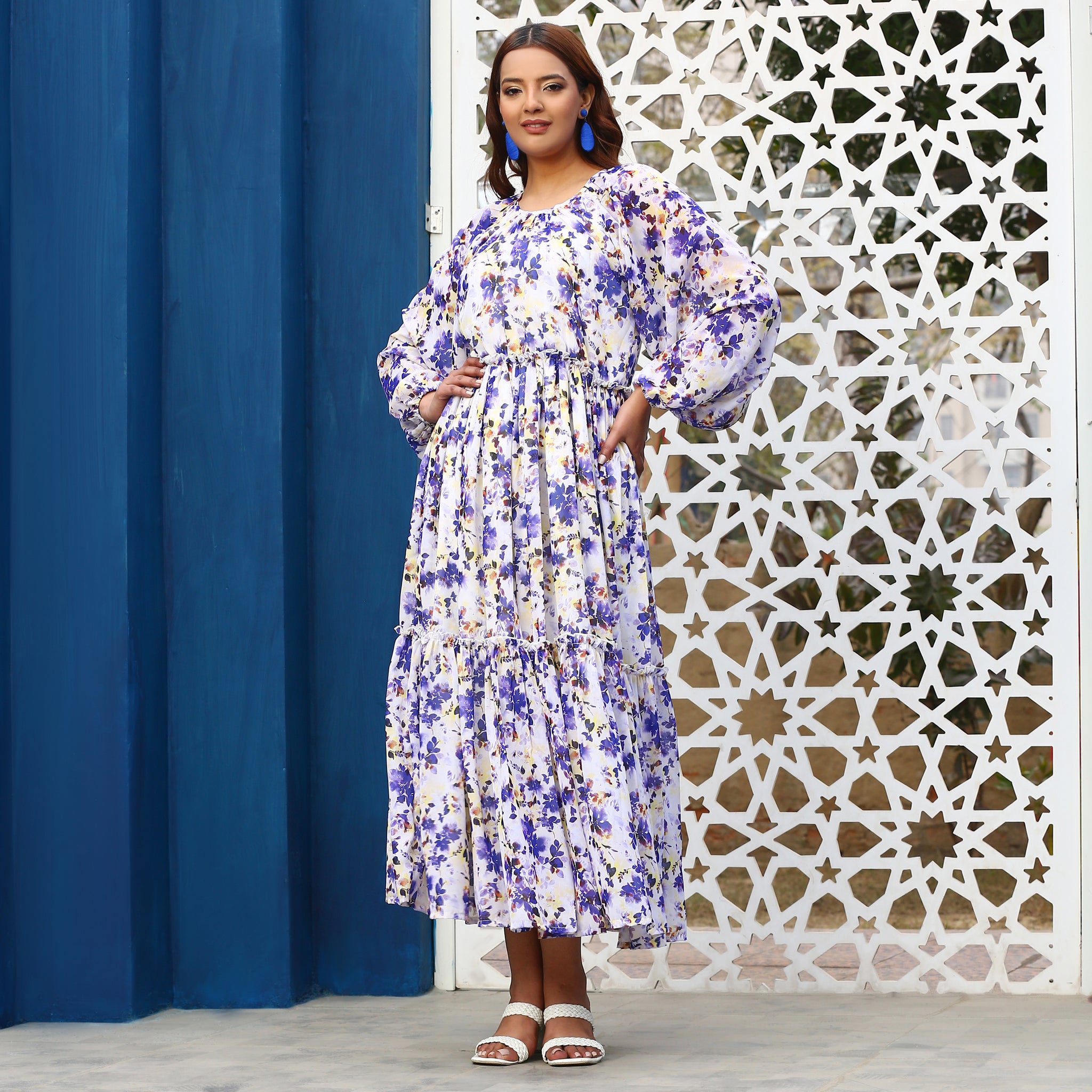 Masha Multicolor Floral Maxi Dress