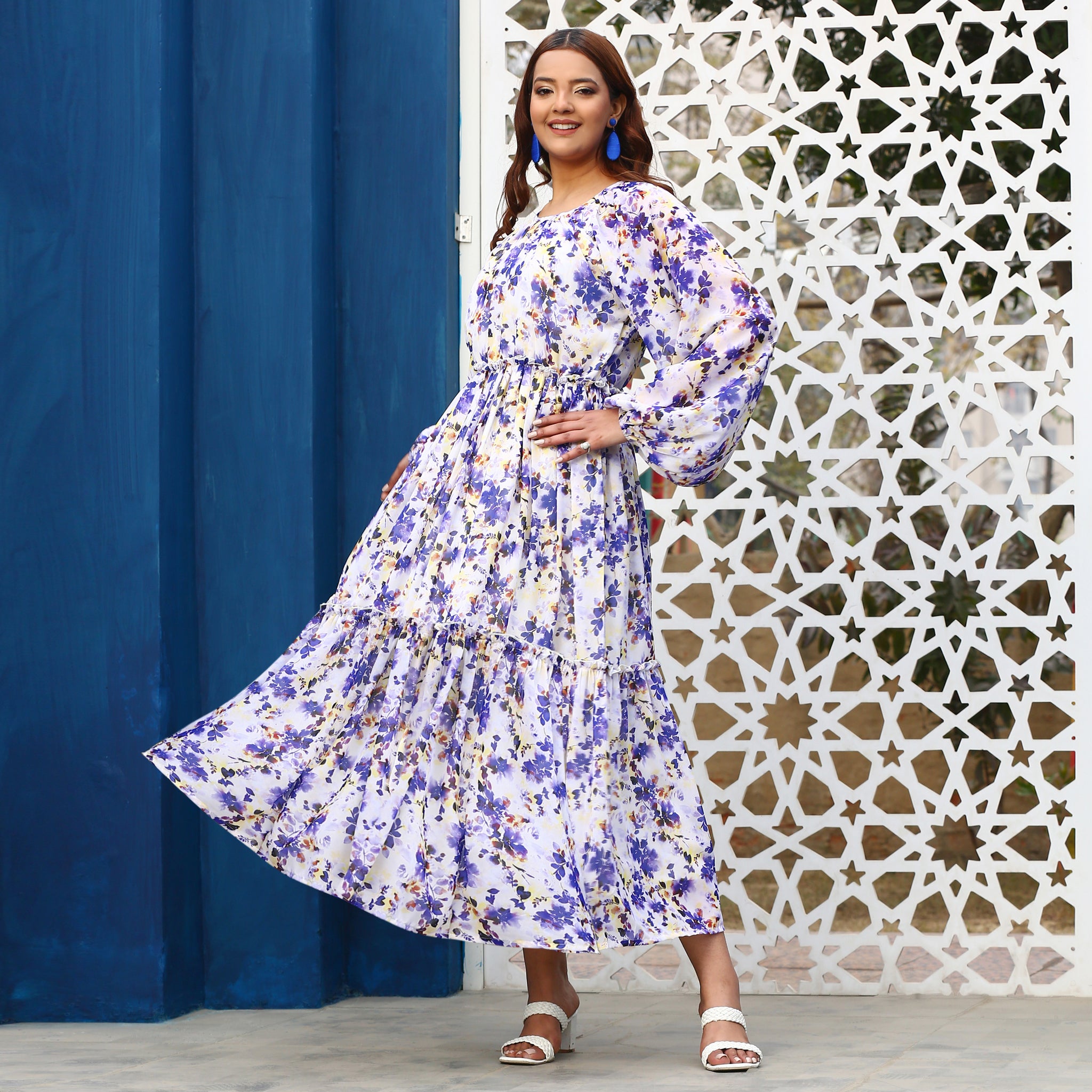 Masha Multicolor Floral Maxi Dress