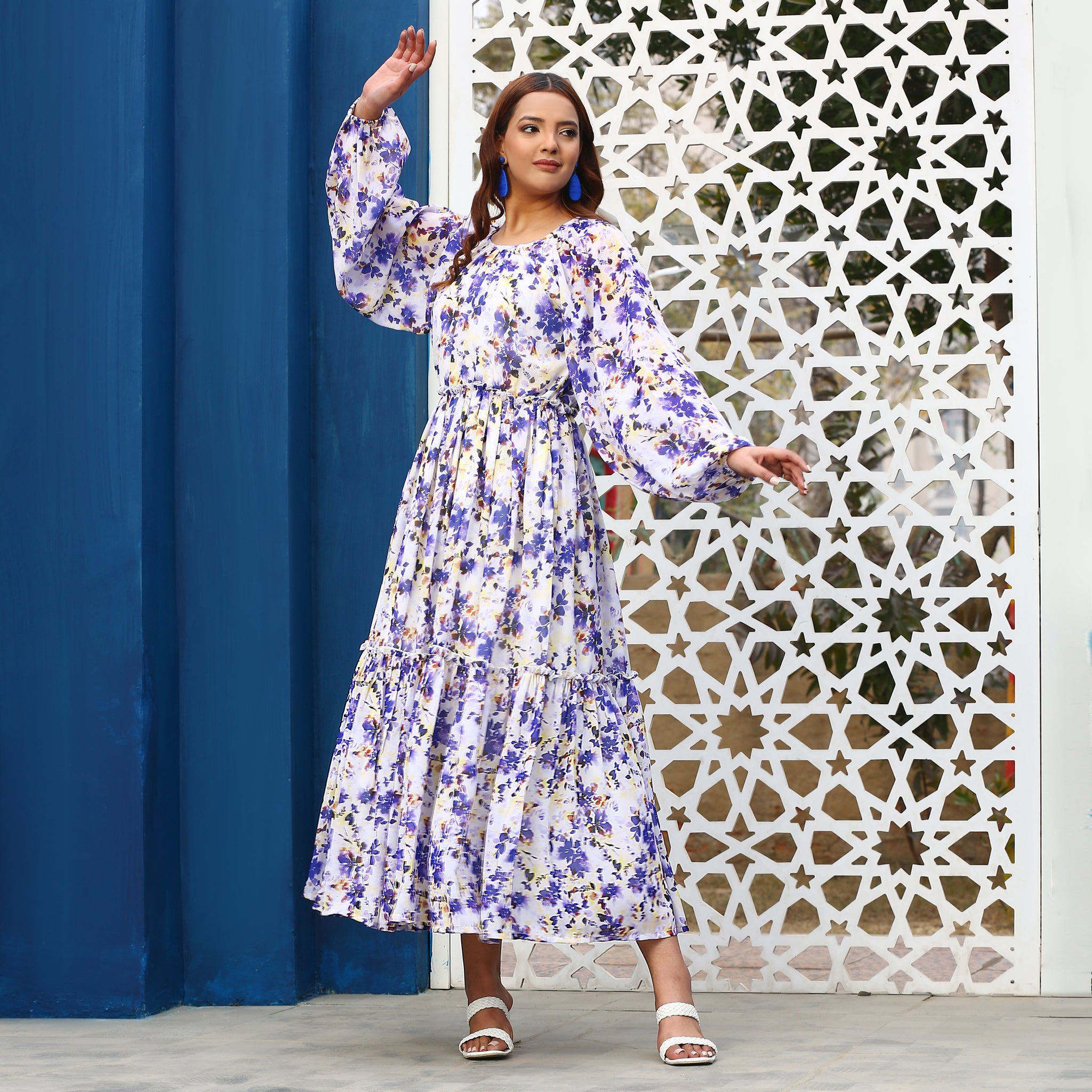 Masha Multicolor Floral Maxi Dress