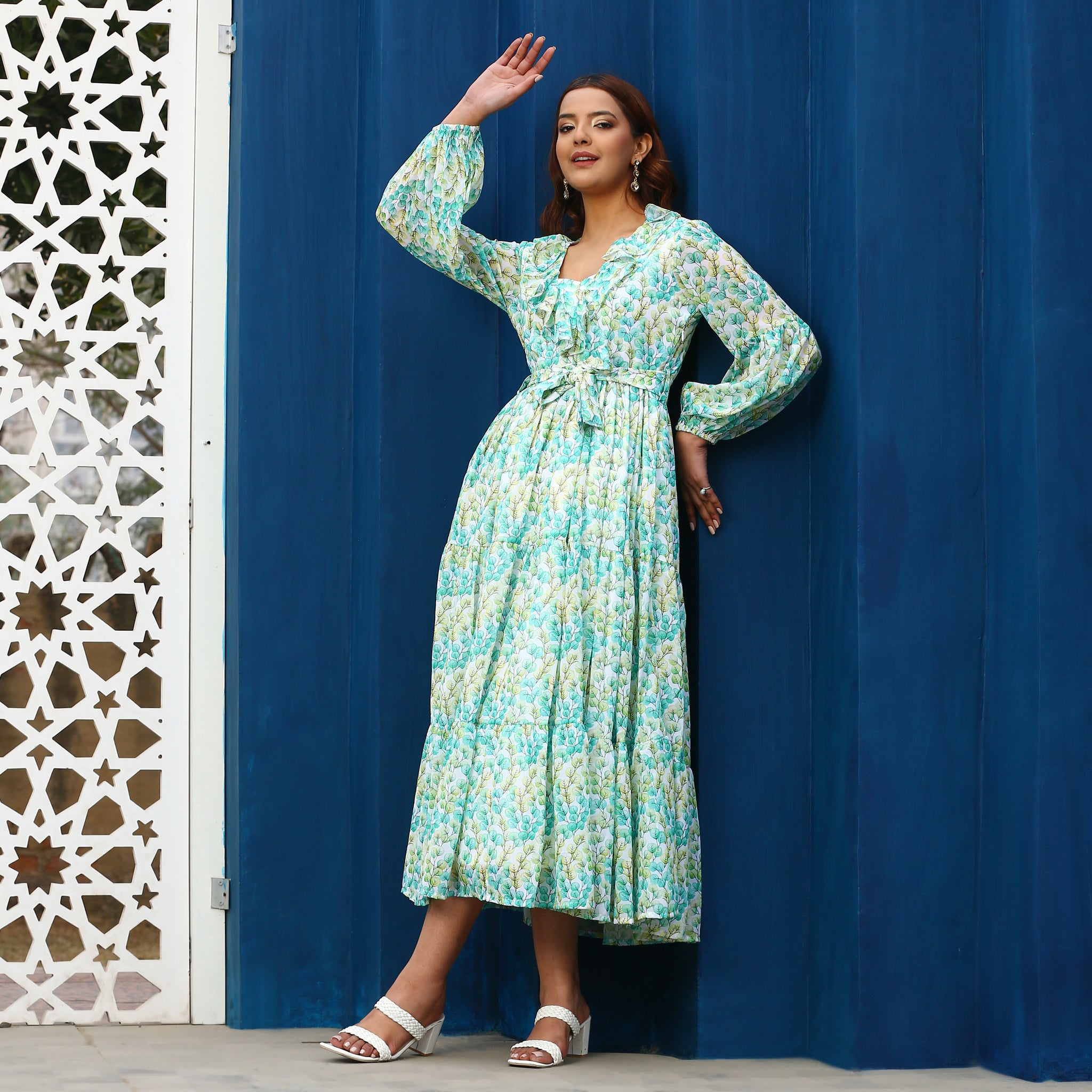 Gresha Leafy Maxi Dress