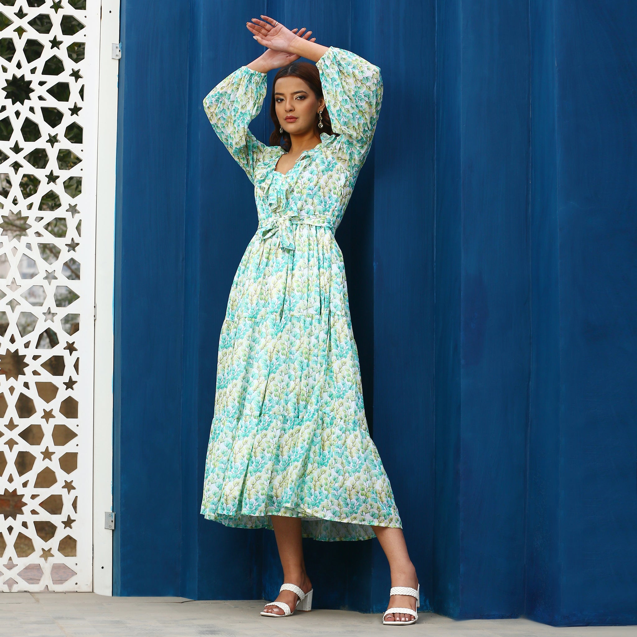 Gresha Leafy Maxi Dress