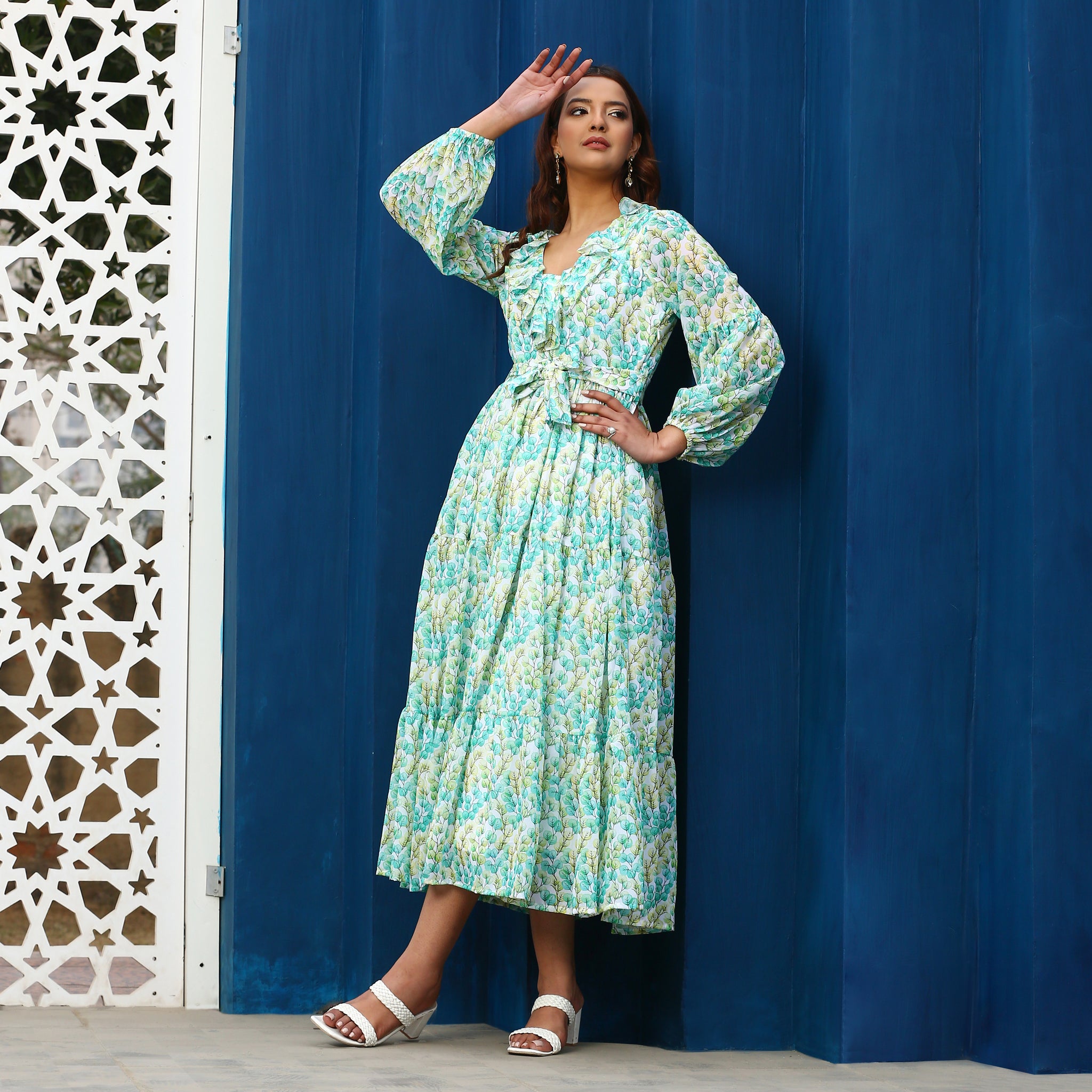 Gresha Leafy Maxi Dress