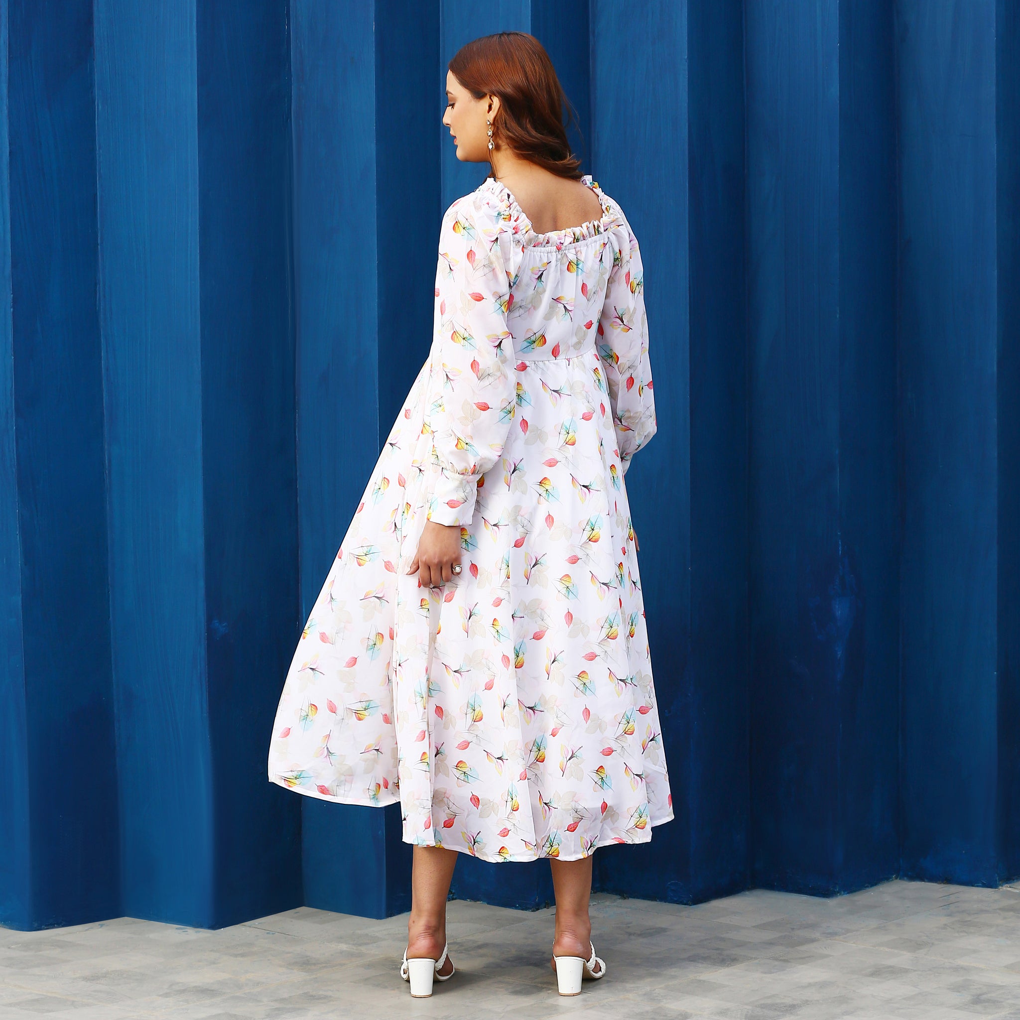 Kamila White Floral Maxi Dress