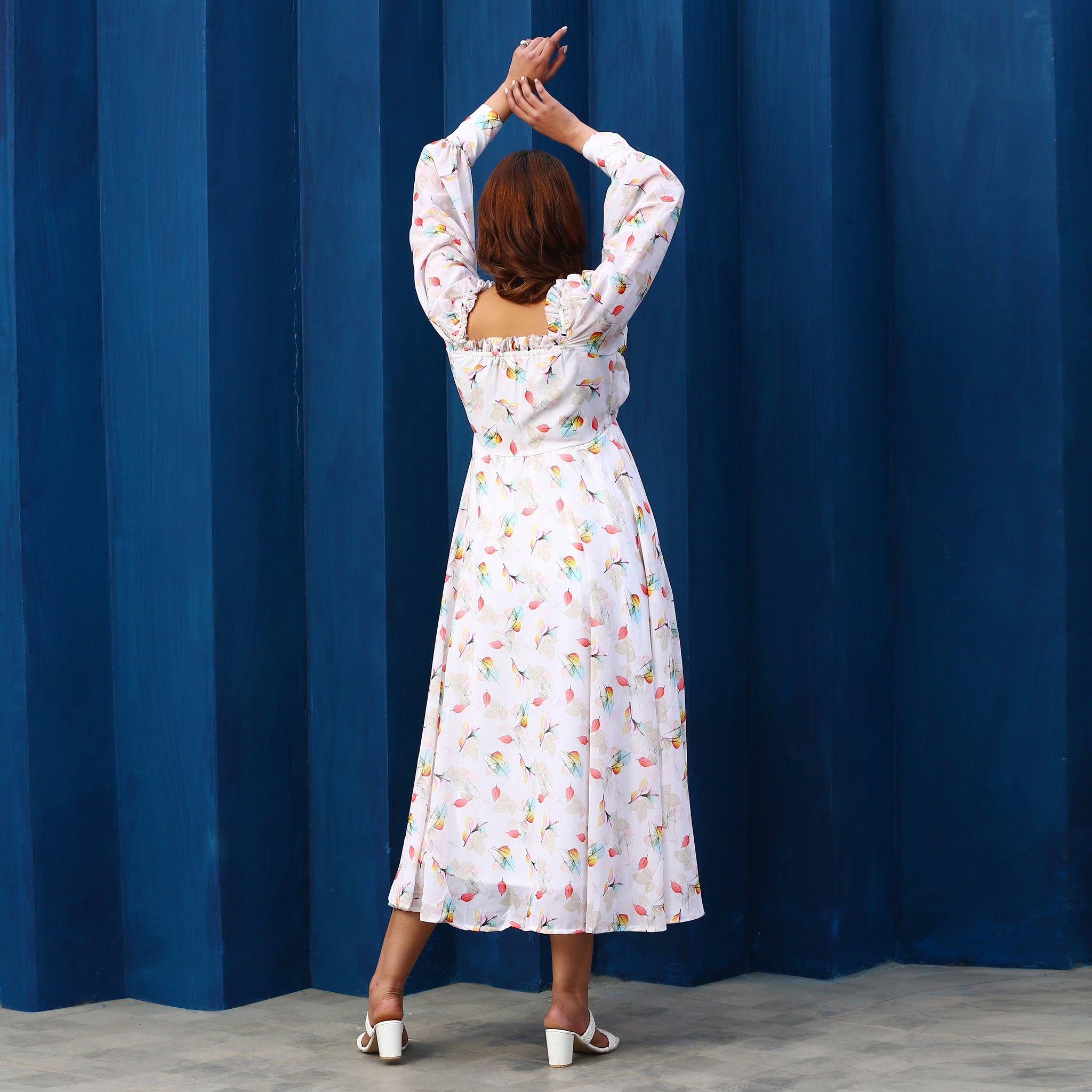 Kamila White Floral Maxi Dress