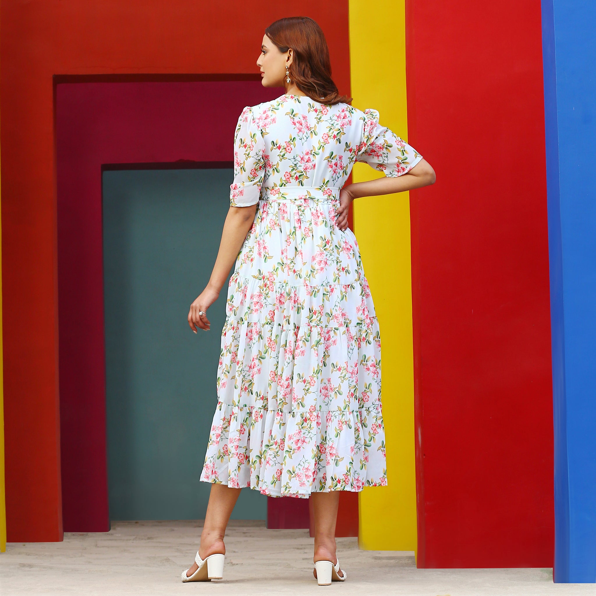 Faina Multicolor Floral Maxi Dress