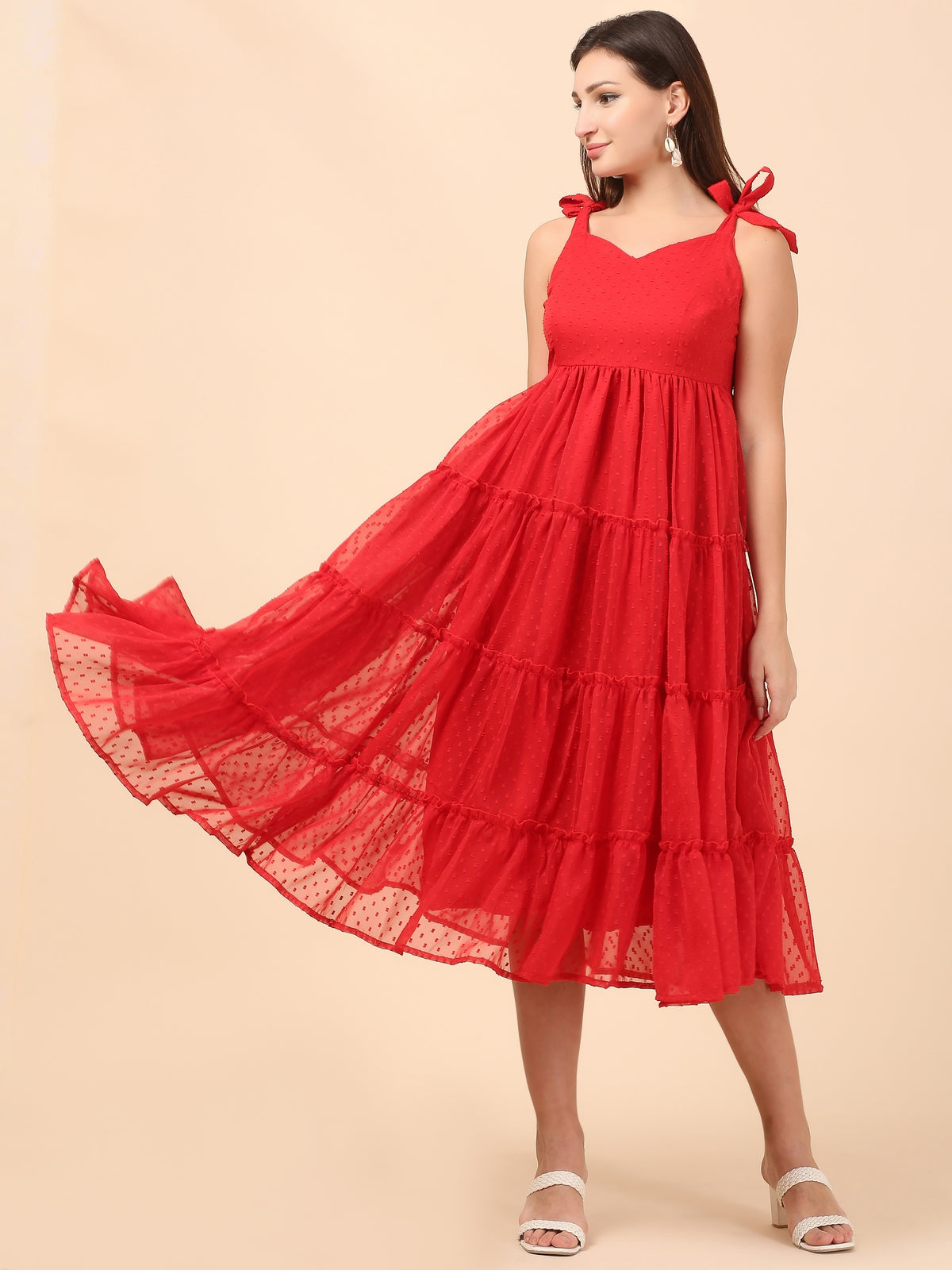 Arika Red Maxi Dress